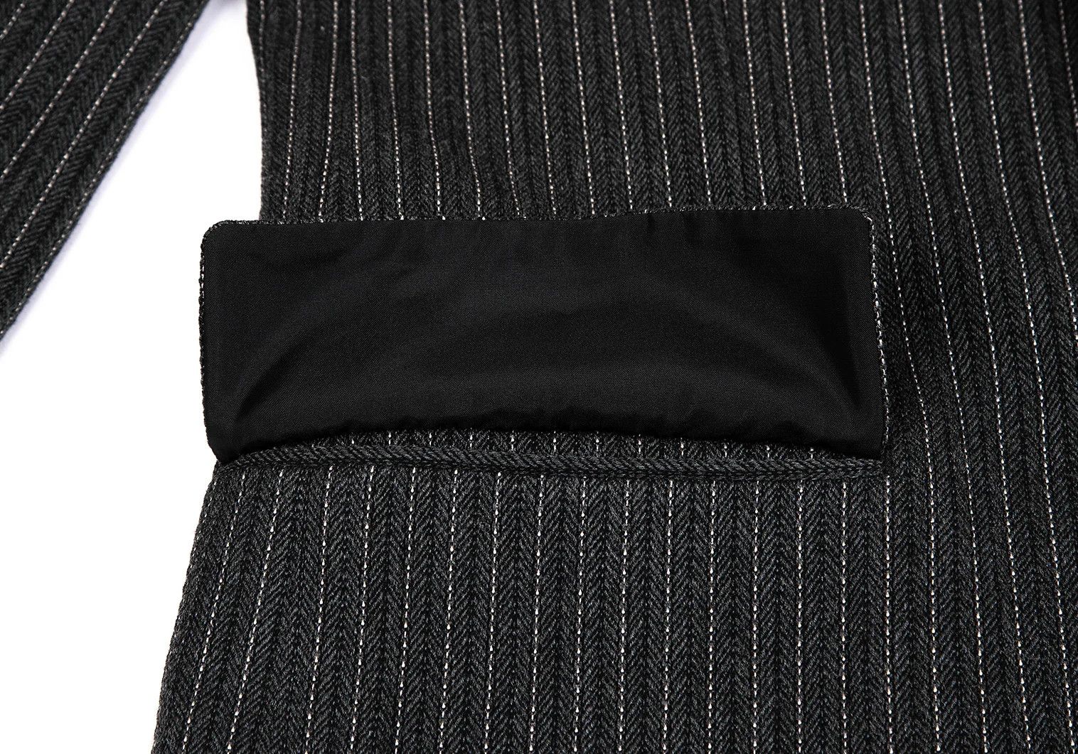 Jean Paul Gaultier Herringbone Stripe Overcoat in Gray Size 48 Size US M / EU 48-50 / 2 - 8 Thumbnail