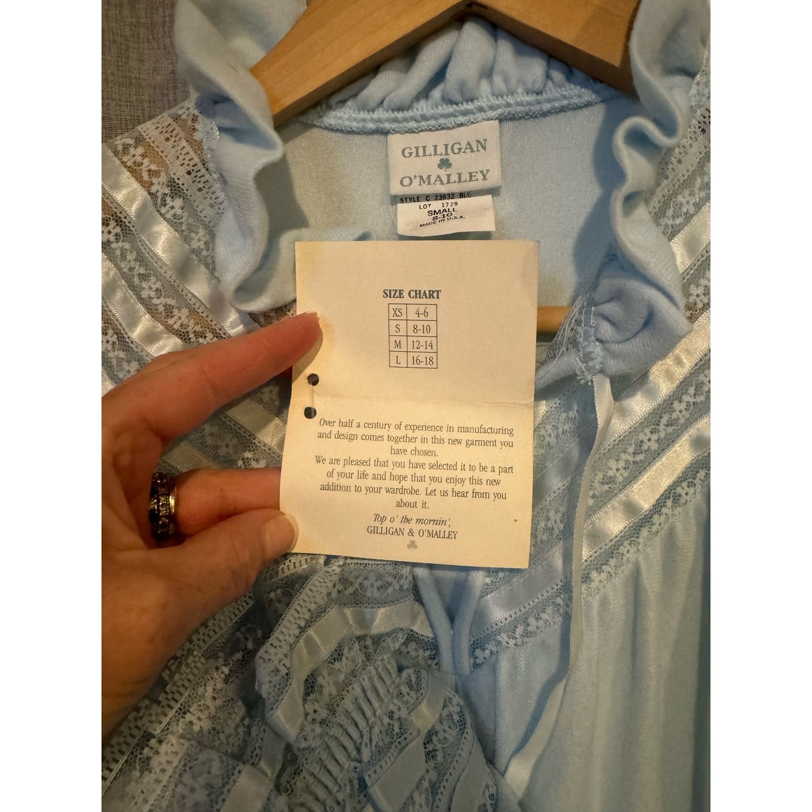 Vintage NWT Vintage Gilligan & O’Malley ruffled lace Nightgown S Size ONE SIZE - 6 Thumbnail