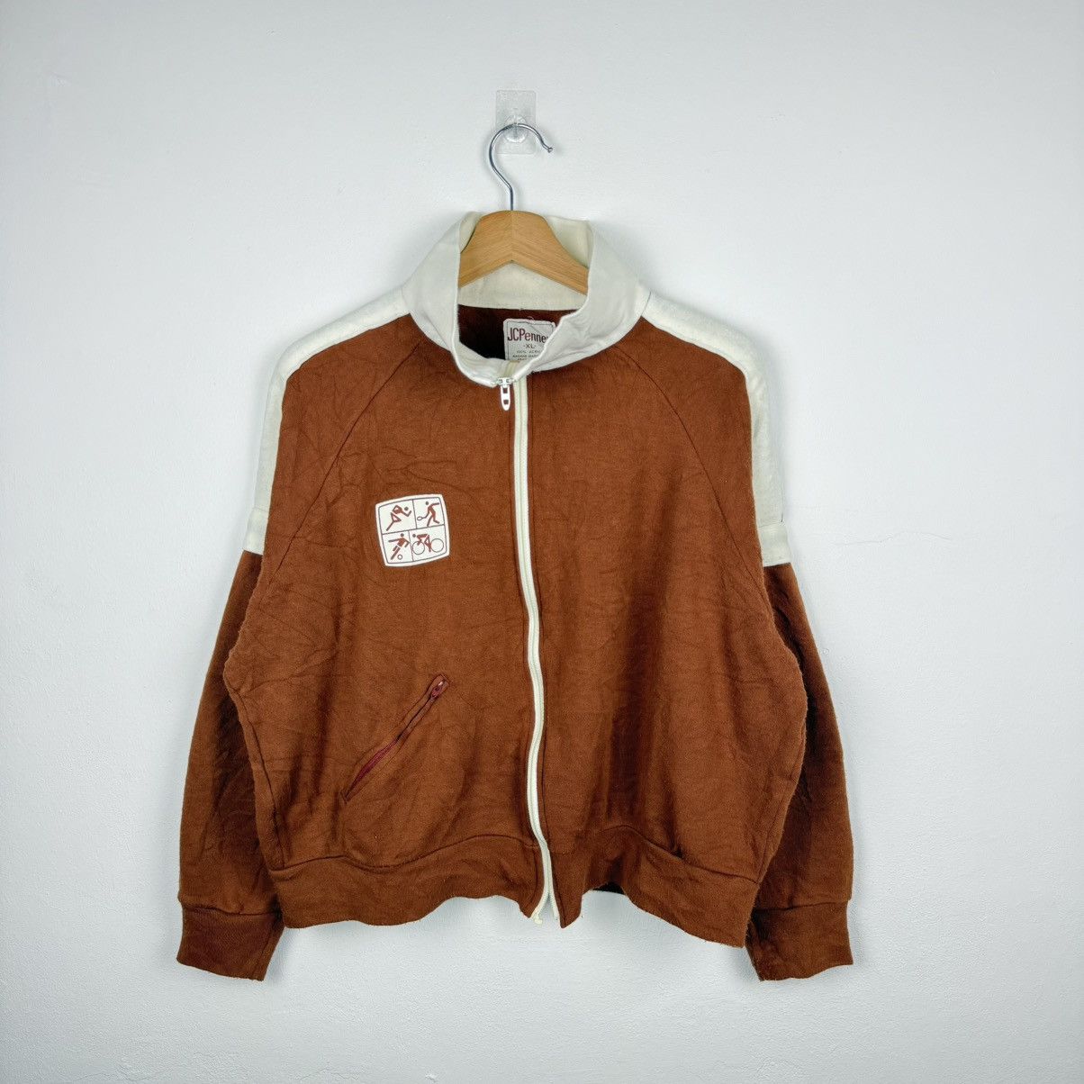 JCPenney Vintage 70s JC Penney Track Jacket Size US XL / EU 56 / 4 - 1 Thumbnail