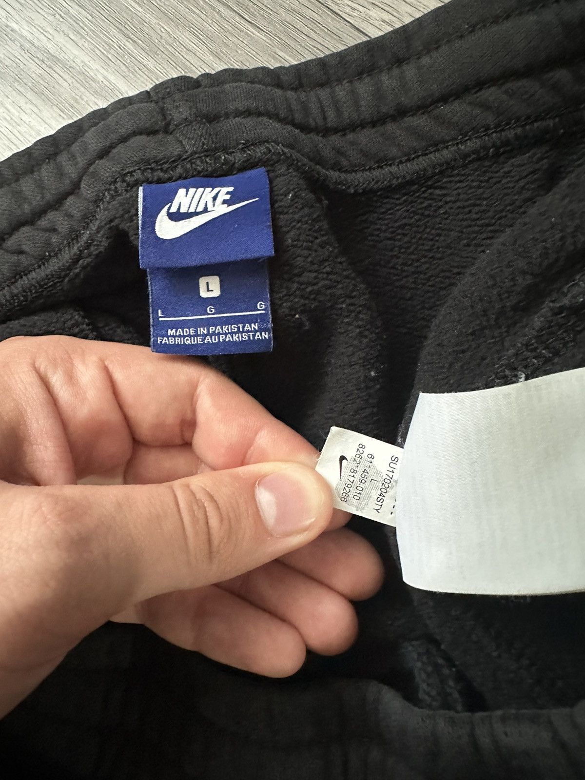 Nike × Vintage Nike Vintage Black Baggy Jogger Small Swoosh acg y2k drip Size US 34 / EU 50 - 5 Thumbnail