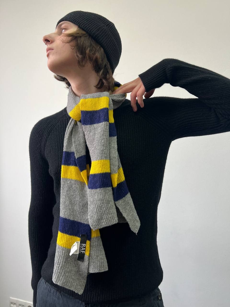 Raf Simons RAF Simons Scarf With Horizontal Stripes Size ONE SIZE - 1 Thumbnail