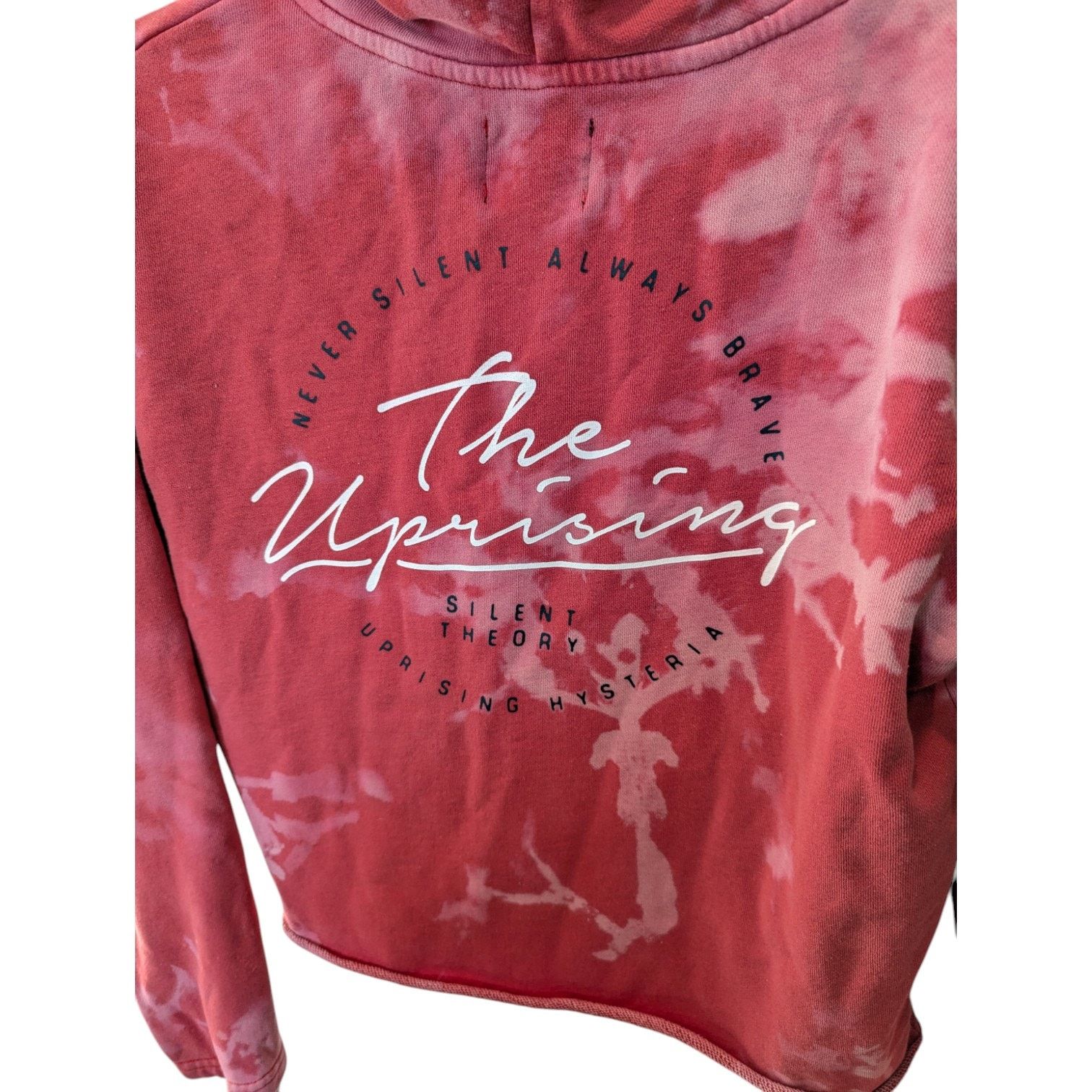 Other Silent Theory Tie-Dye Red The Uprising Hysteria Crop Hoodie Size L / US 10 / IT 46 - 2 Thumbnail