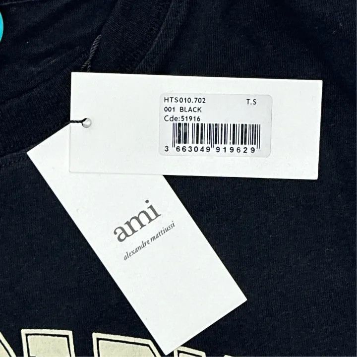 AMI AMI PARIS Black Logo Print Short Sleeve T-shirt -2507 Size US S / EU 44-46 / 1 - 3 Thumbnail