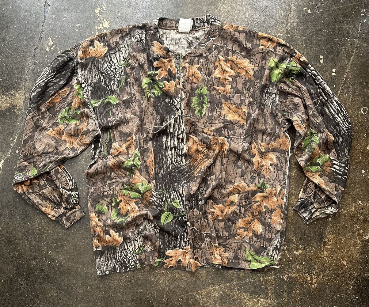 Carhartt × Jerzees Vintage Jerzees Outdoors Trebark Camo Long Sleeve Size US XL / EU 56 / 4 - 1 Thumbnail