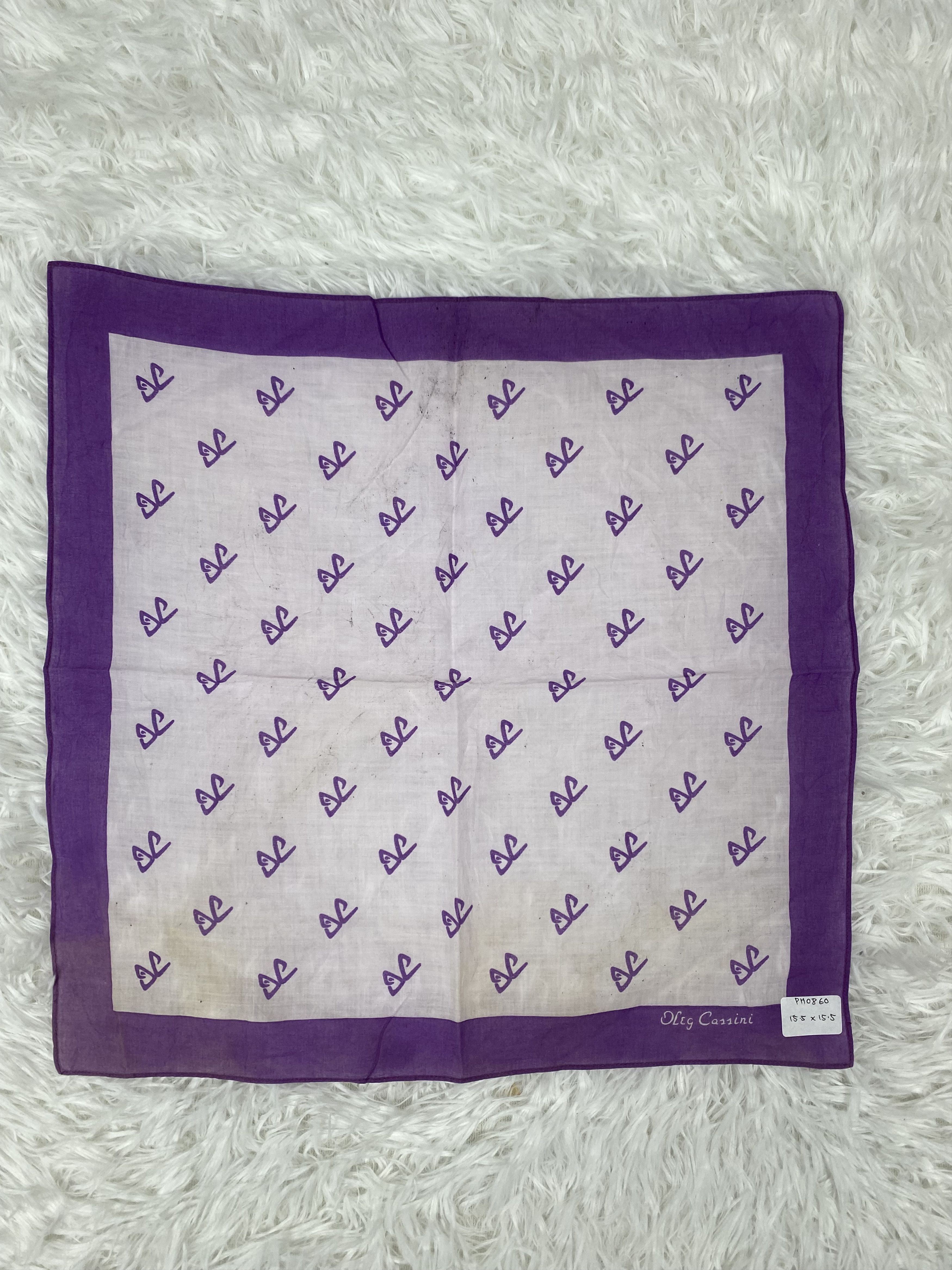 Oleg Cassini × Vintage Vintage Oleg Cassini Handkerchief Neckerchief PH0860 Size ONE SIZE - 3 Thumbnail