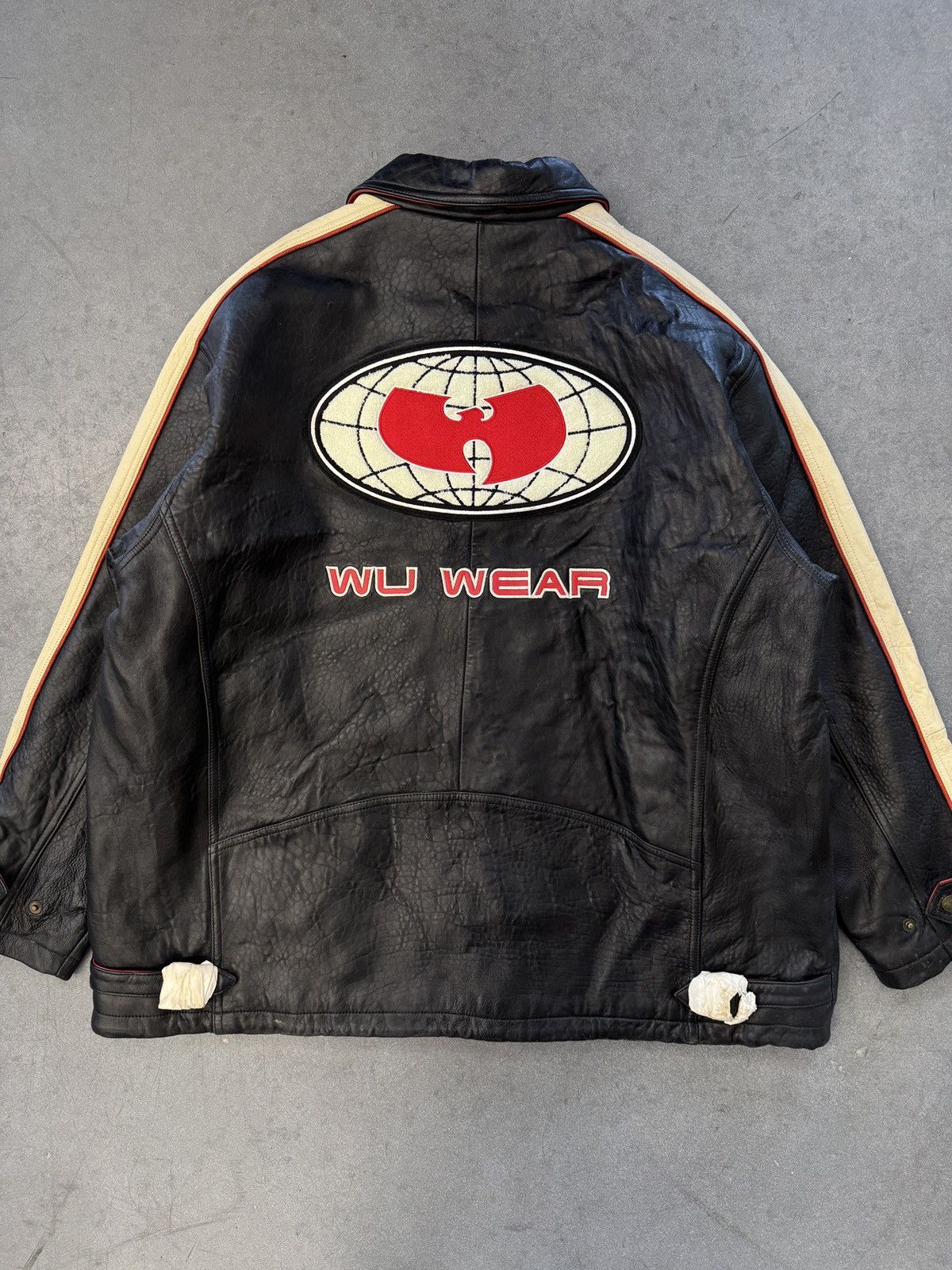 Vintage ‘90s Vintage Wu-Wear Leather Jacket Size US XXL / EU 58 / 5 - 1 Thumbnail