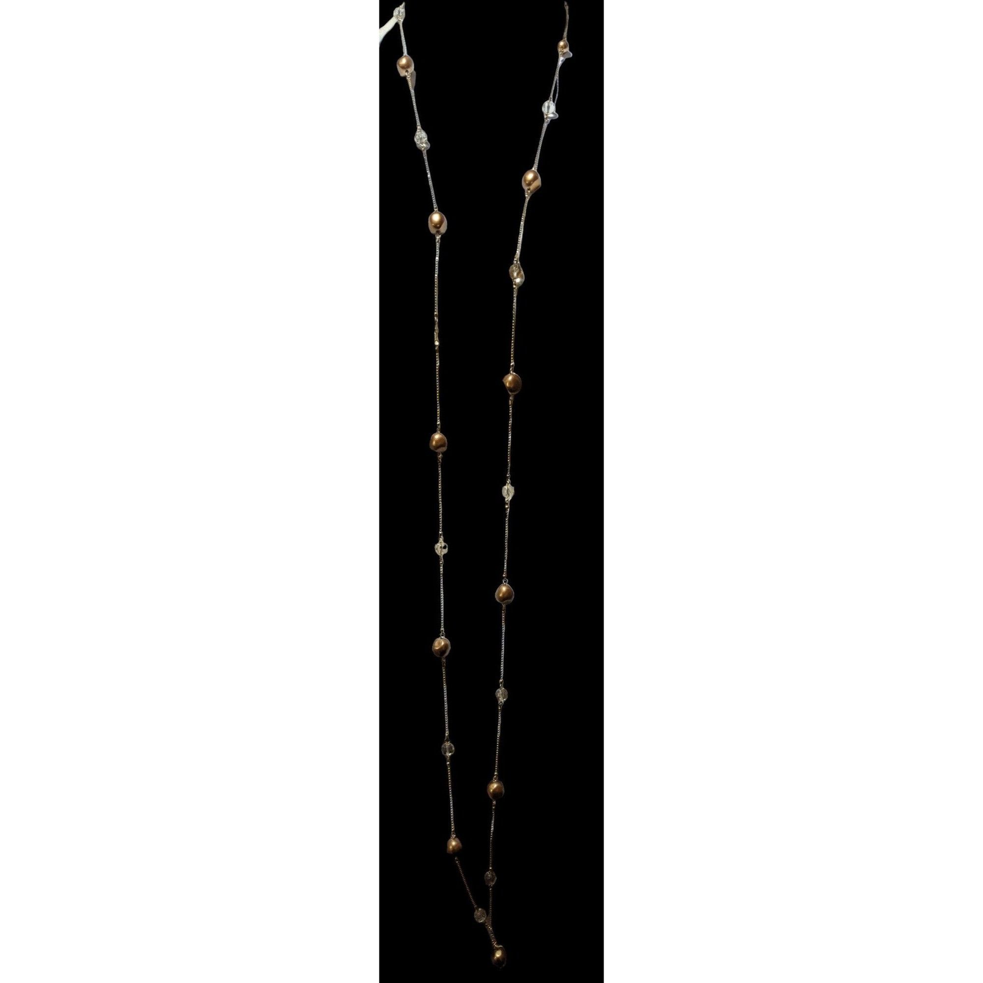 Other Gold Pearl And Gem Glam Opera Length Necklace Size ONE SIZE - 2 Thumbnail