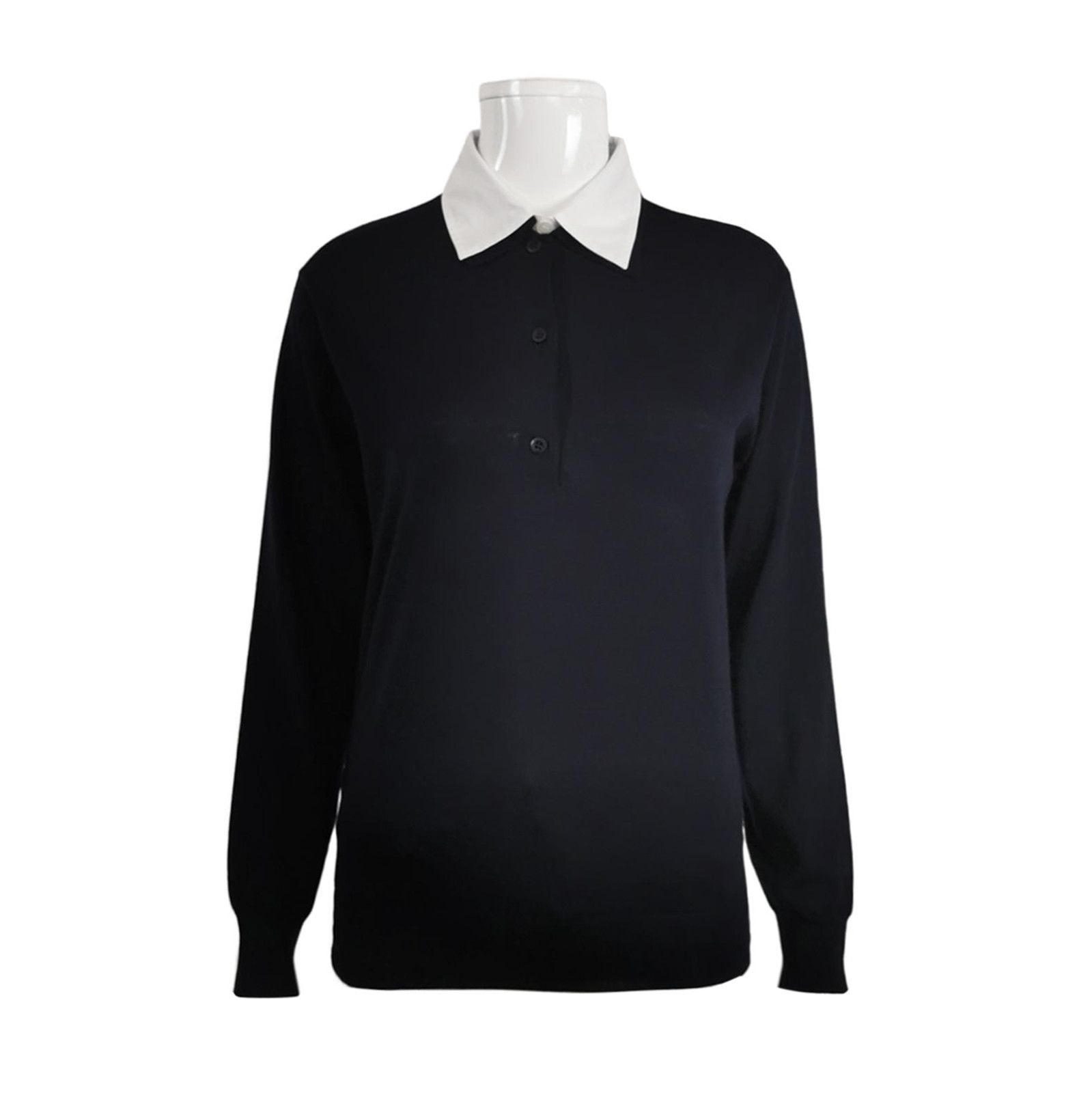 Prada Prada Wool Color Block Knit Polo Sweater 0089 Size S / US 4 / IT 40 - 1 Thumbnail