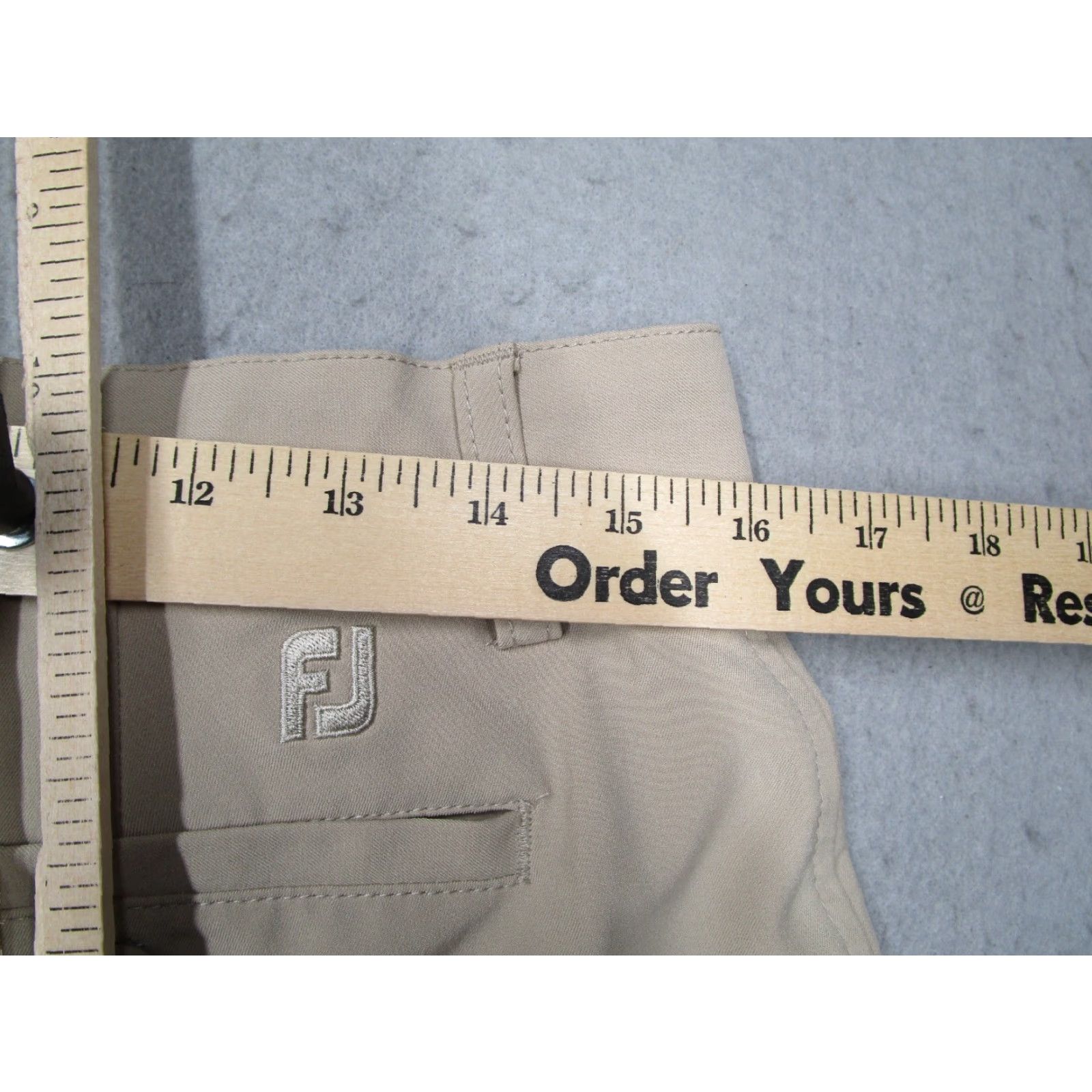 Footjoy FootJoy Pants Mens 32 Beige Flat Front Performance Chinos Work Golf 32x30 Size US 32 / EU 48 - 7 Thumbnail
