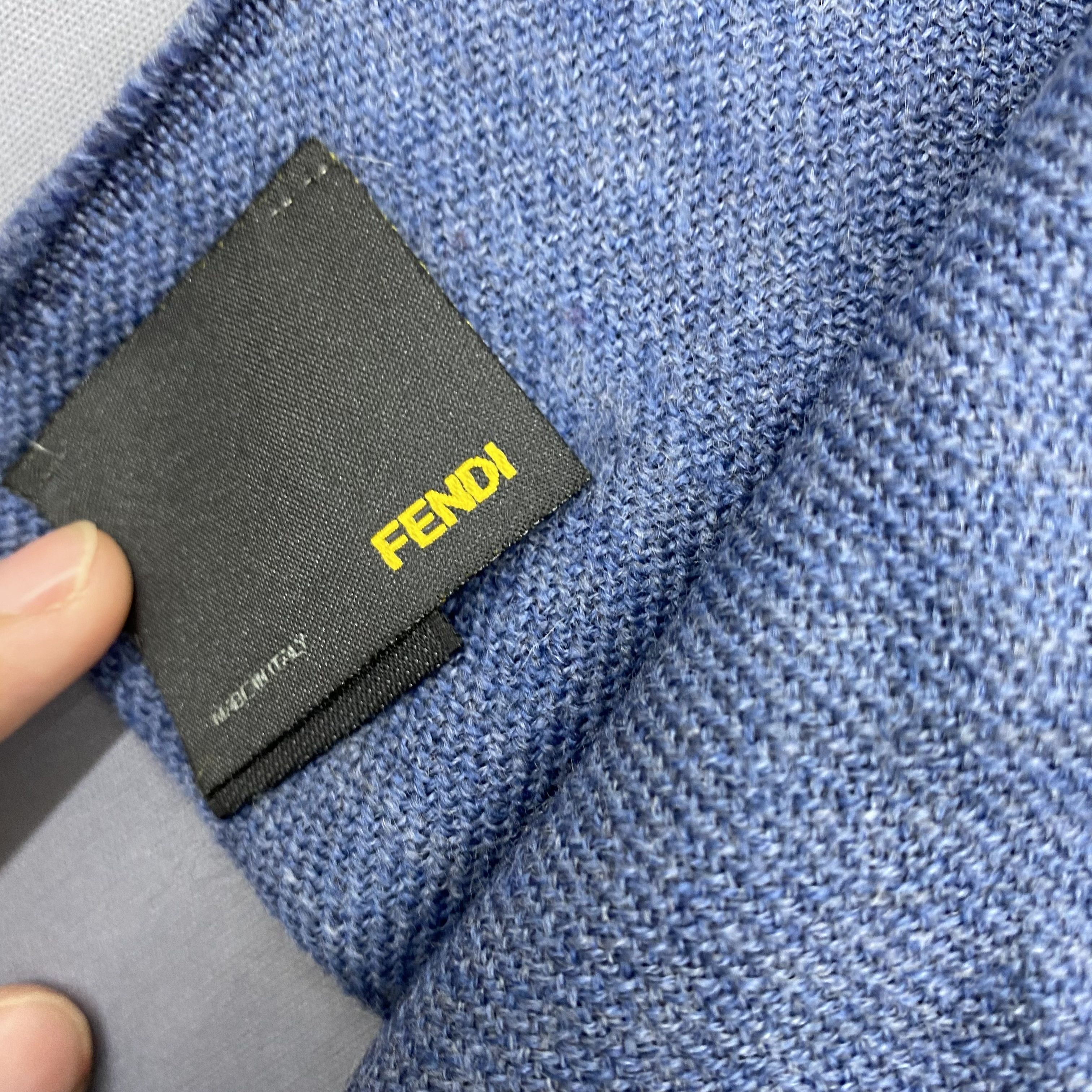 Fendi Vintage 90s Fendi Scarf Muffler Wool Fendi Zucca Scarves Size ONE SIZE - 7 Thumbnail