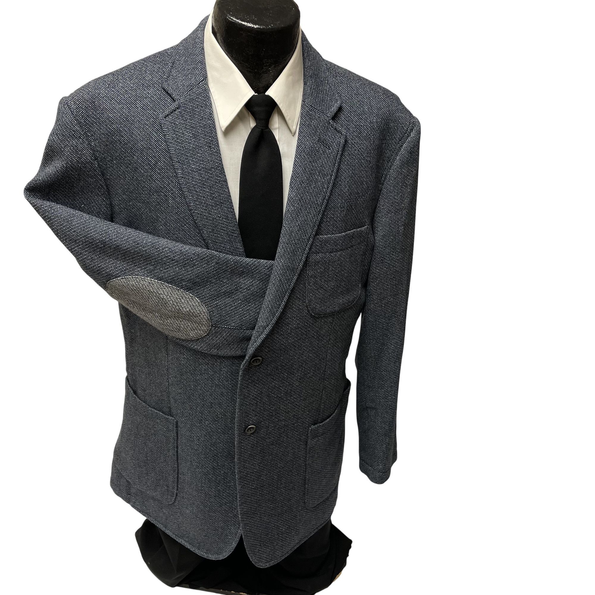 Joseph Abboud Joseph Abboud Men's Blue Birdseye Sport Coat SURGEON CUFF Bl Size 44L - 1 Thumbnail