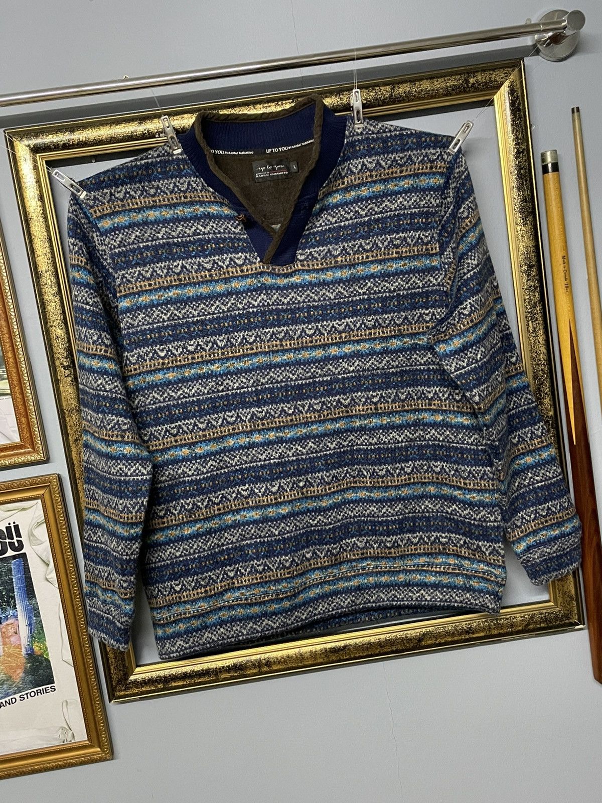 Kansai Yamamoto Vintage 90s Japan Designer Kansai Yamamoto Navajo Sweatshirt Size US M / EU 48-50 / 2 - 2 Thumbnail