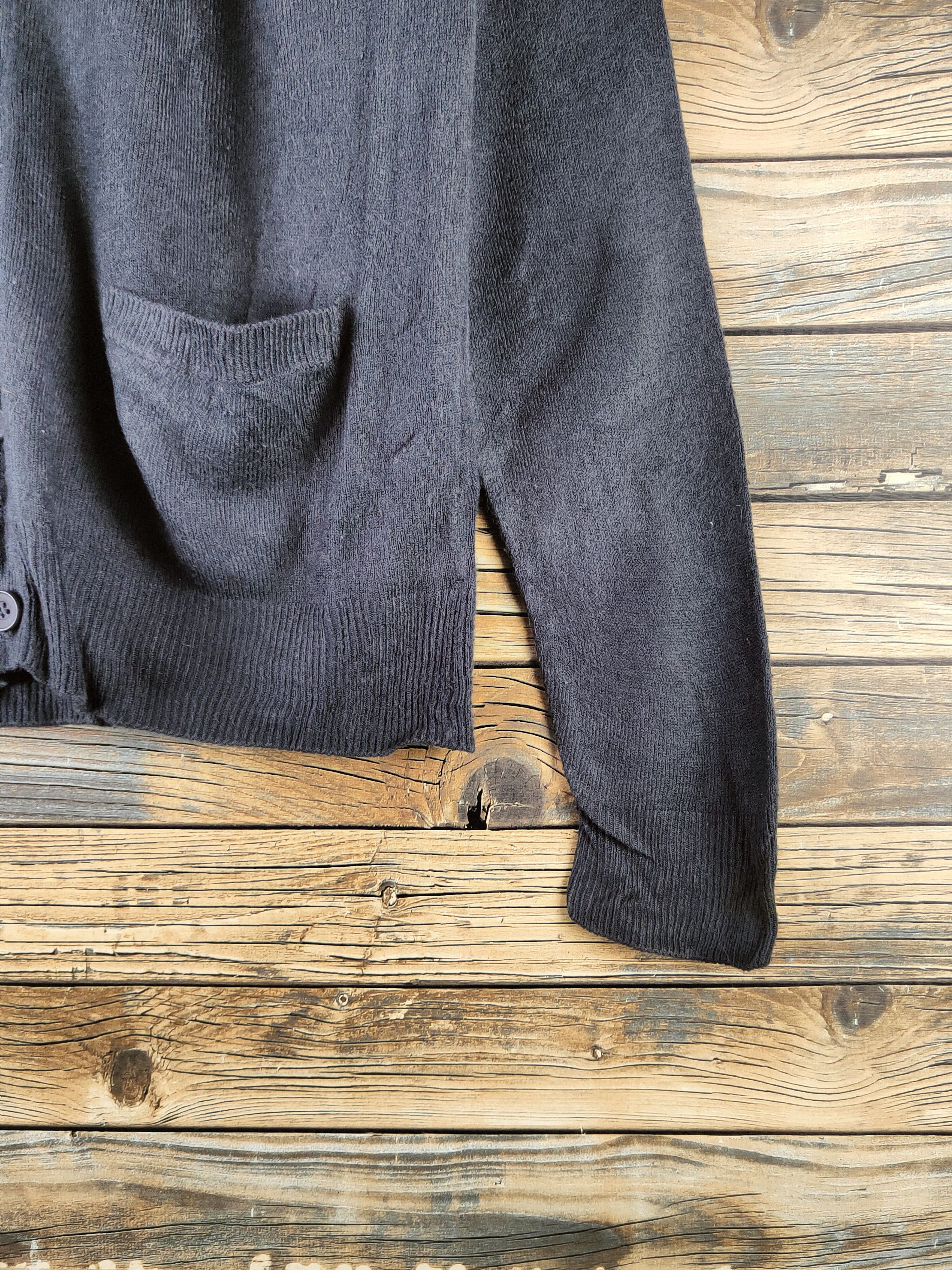Japanese Brand DL Jill Blaze Dark Gray Knitwear Cardigan #46-948 Size US L / EU 52-54 / 3 - 6 Thumbnail