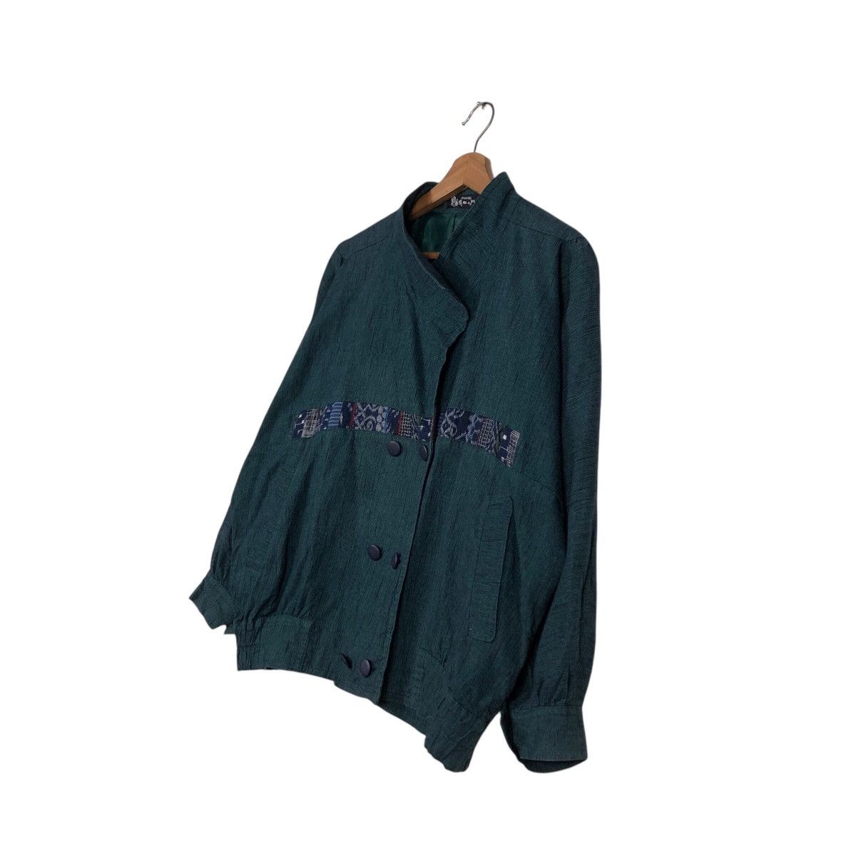 Japanese Brand Rich Green Vintage Bomber Jacket Unknown Brand Issey Miyake Size US M / EU 48-50 / 2 - 3 Thumbnail