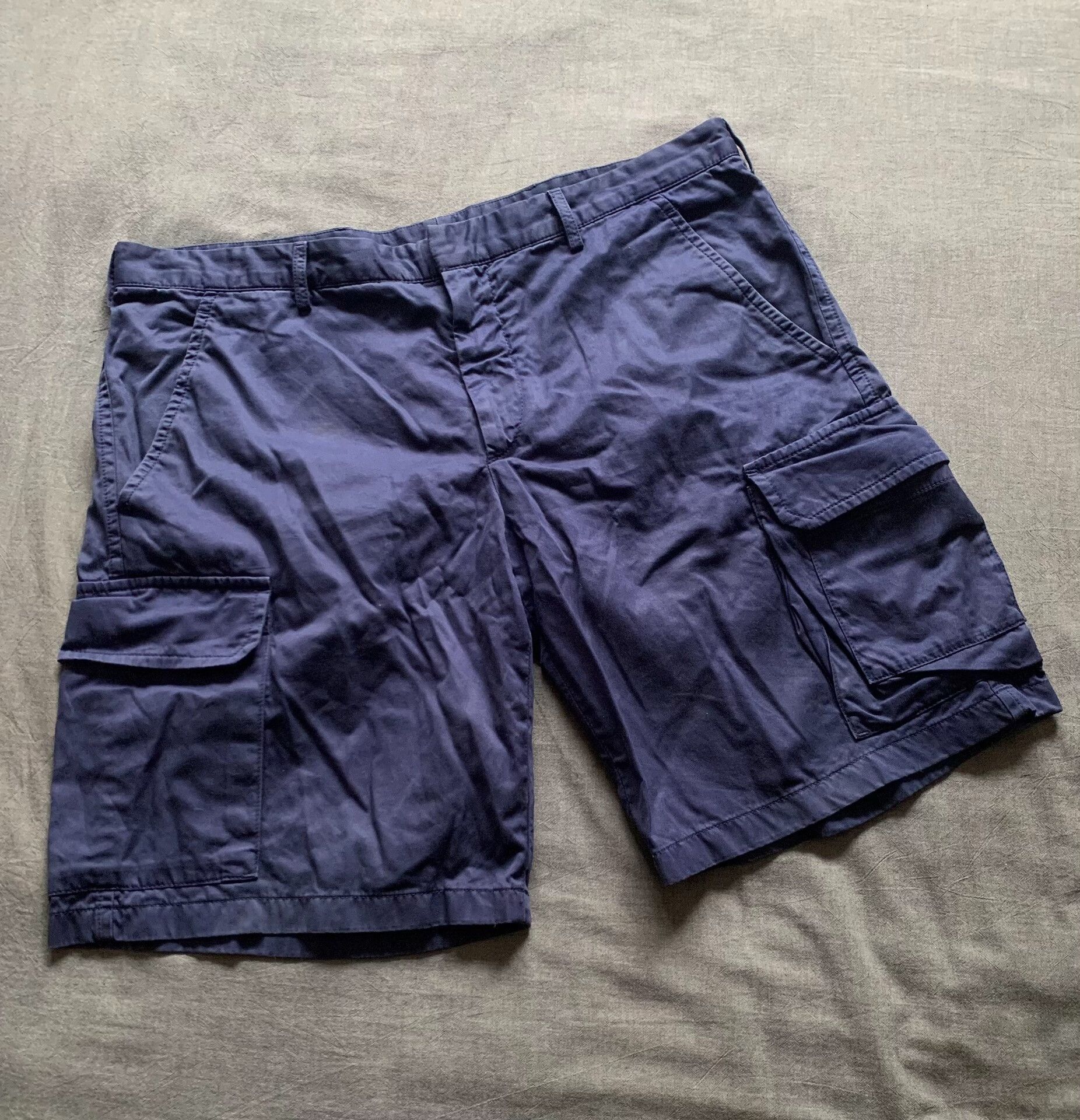 Prada Prada Dark Blue Cargo Shorts Size US 32 / EU 48 - 1 Thumbnail