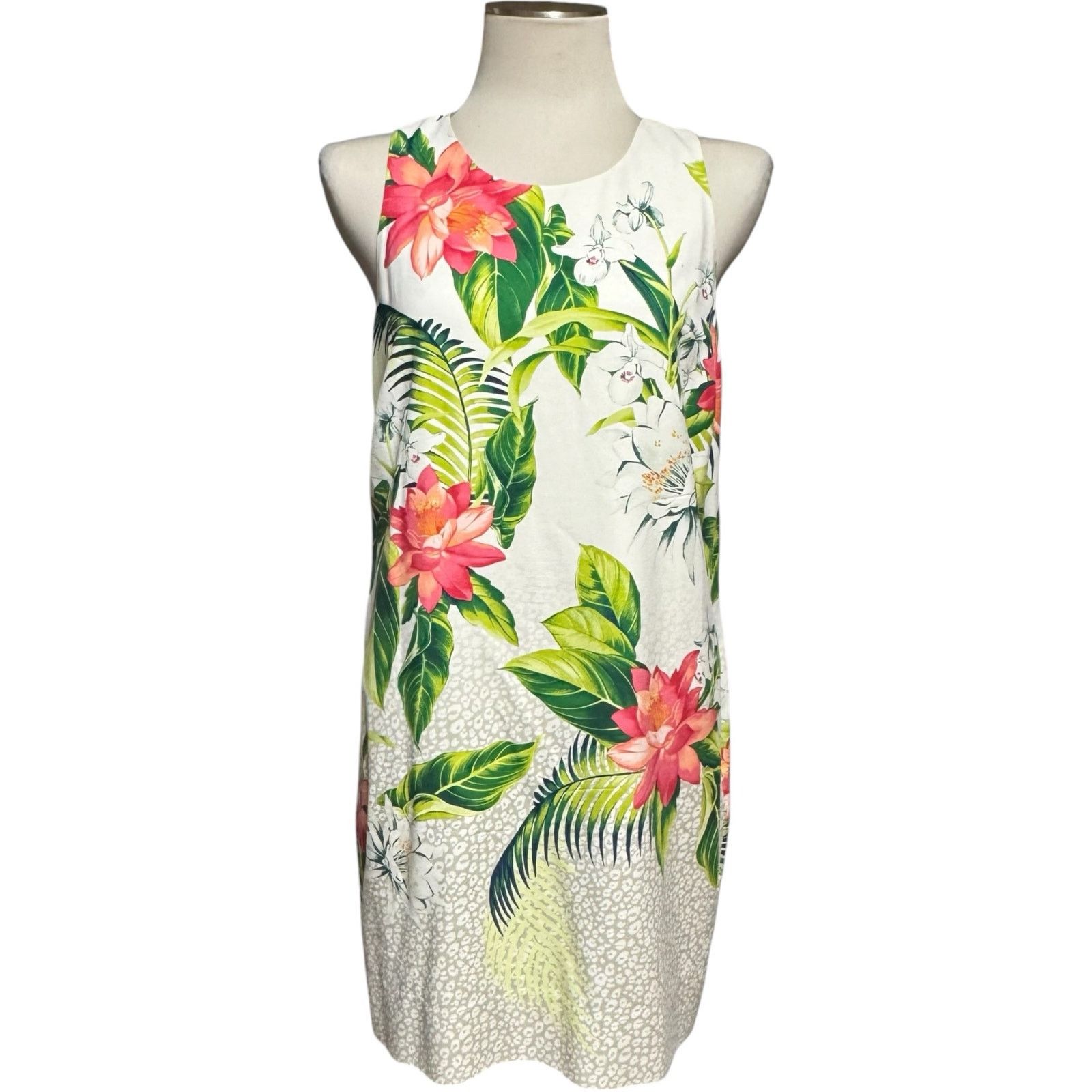 tommy bahama silk dress CUTE ORCHID & PINEAPPLE - PERFECT FOR SUMMER  Vintage Clothing & Fashions Covered in gorgeous florals Tommy Bahama Silk Sleeveless Shift