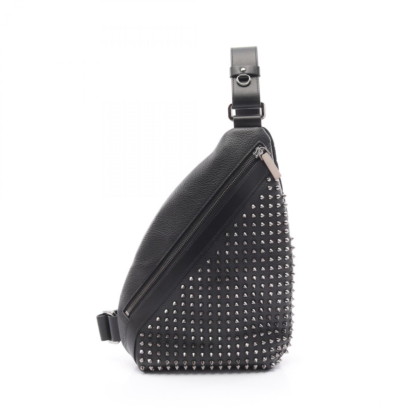 Christian Louboutin Christian Louboutin Christian Louboutin Funky Leather Canvas Waist Bag Leather Belt Bag 1255046B078 DUTY FREE for USA Size ONE SIZE - 1 Thumbnail