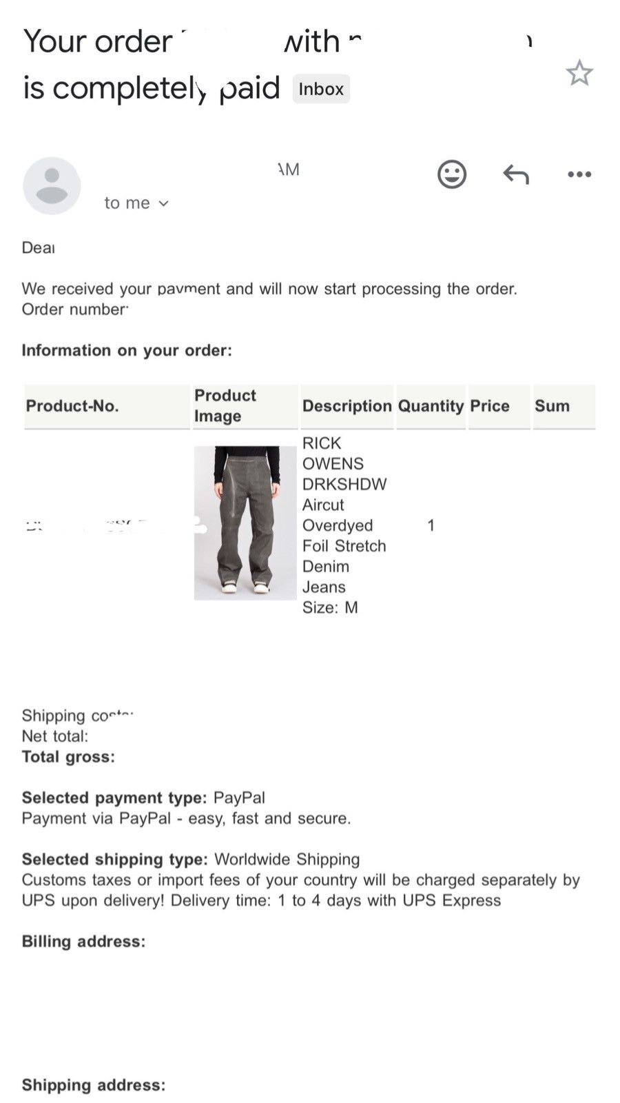 Rick Owens × Rick Owens Drkshdw Rick Owens Dust Double Layer Aircut Size US 32 / EU 48 - 7 Thumbnail