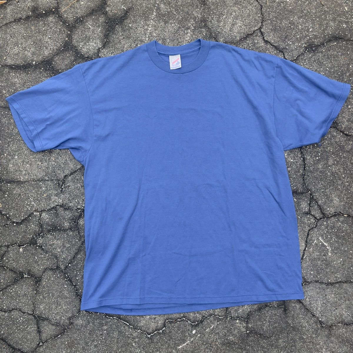 Jerzees × Vintage Vintage 90s JERZEES Blank Blue Shirt Size US XXL / EU 58 / 5 - 1 Thumbnail