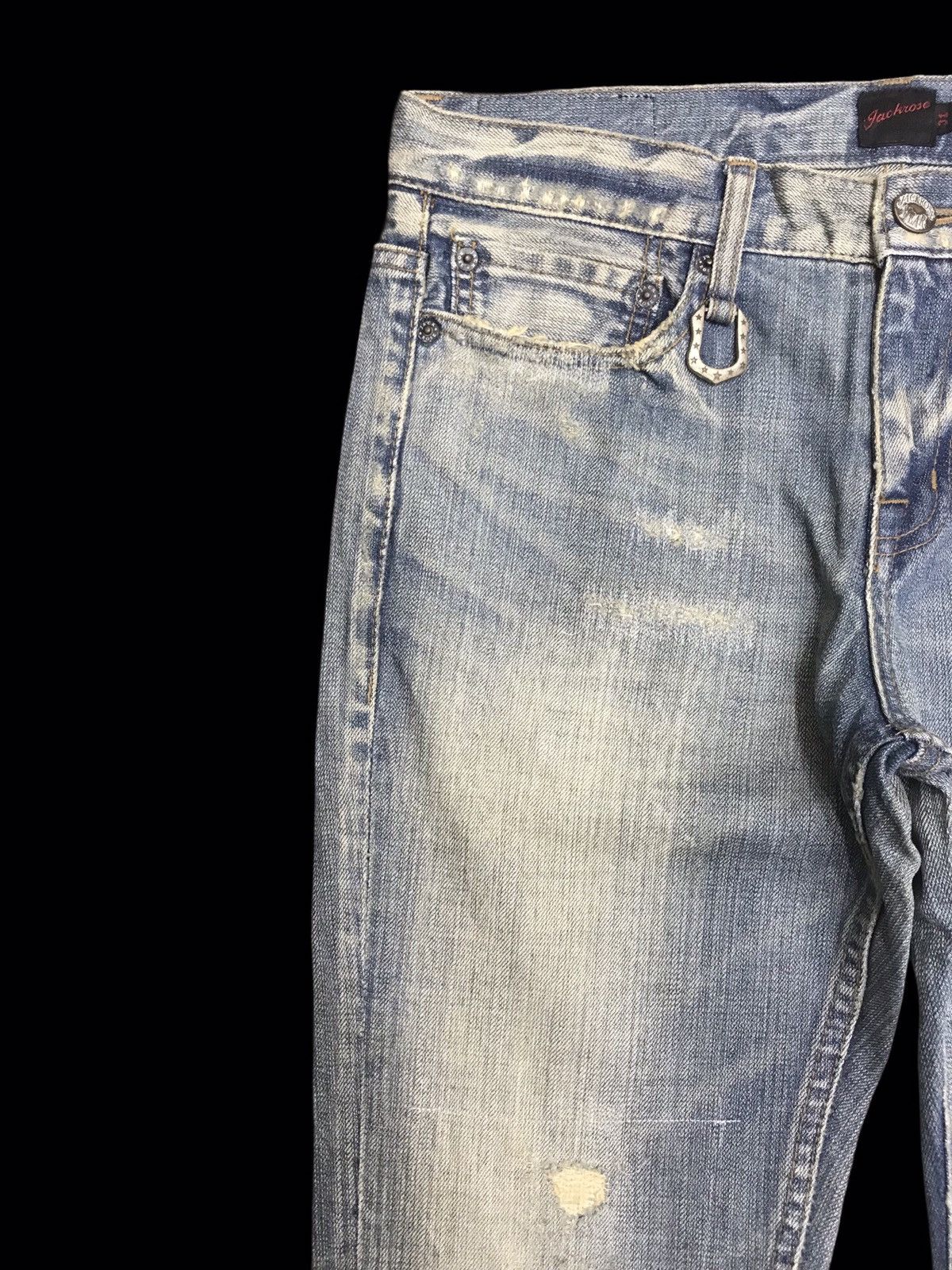 Japanese Brand 💥FLARE💥JackRose Japan Sick Distressed Patchwork Denim F137 Size US 32 / EU 48 - 3 Thumbnail