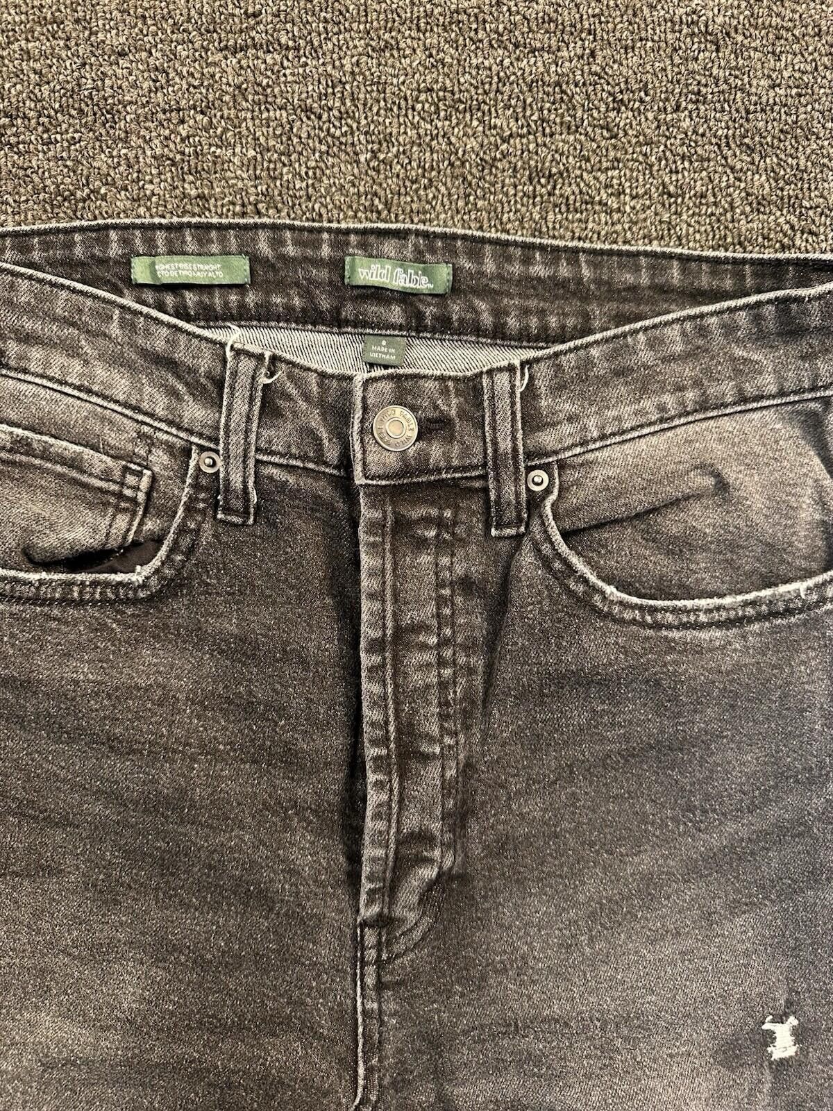 Other Wild Fable Women’s S Straight High Rise Distressed Jeans Size 28" / US 6 / IT 42 - 3 Thumbnail