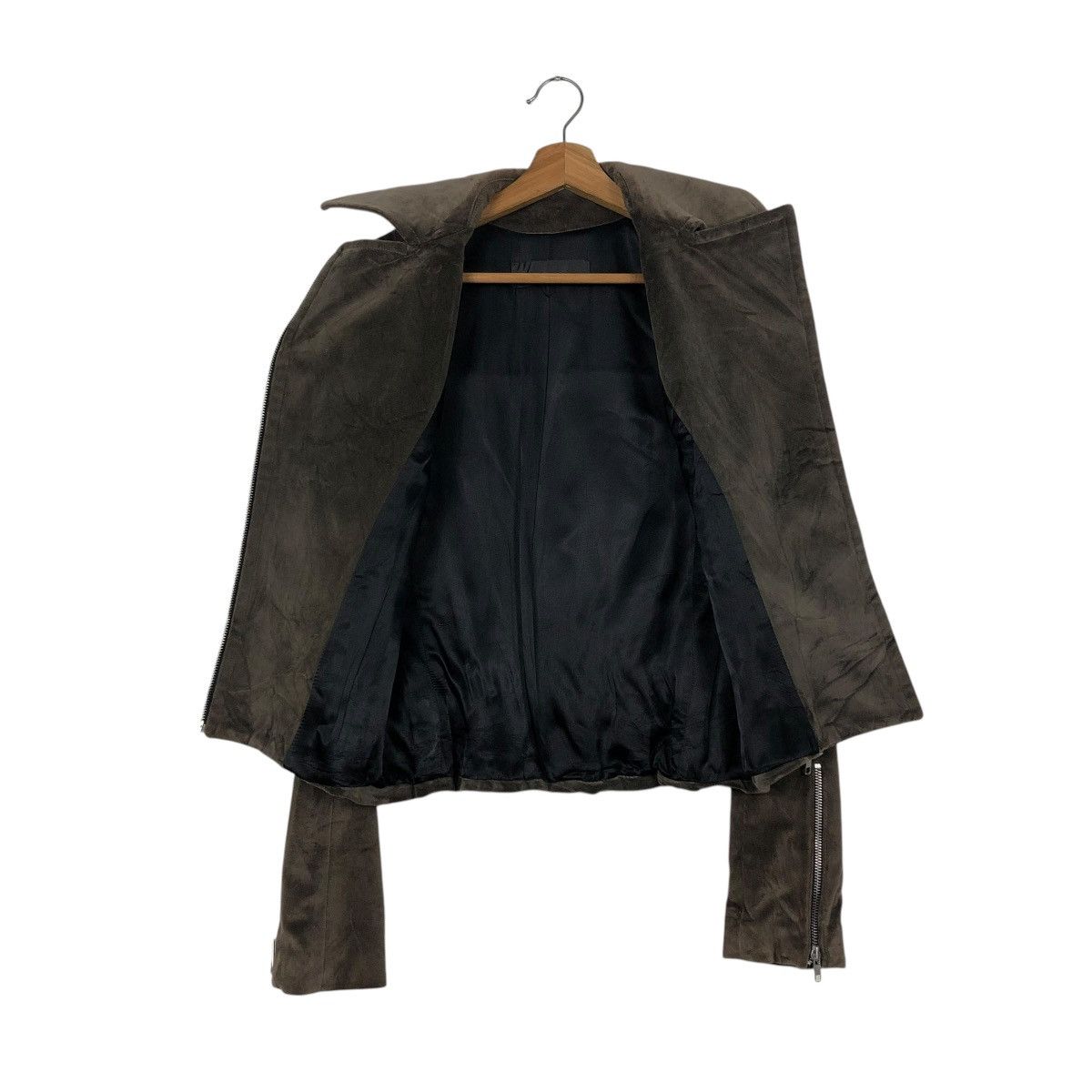 Haider Ackermann 🔥RICH BROWN CROPPED CHORE BIKER JACKET DOUBLE COLLAR Size US S / EU 44-46 / 1 - 15 Thumbnail