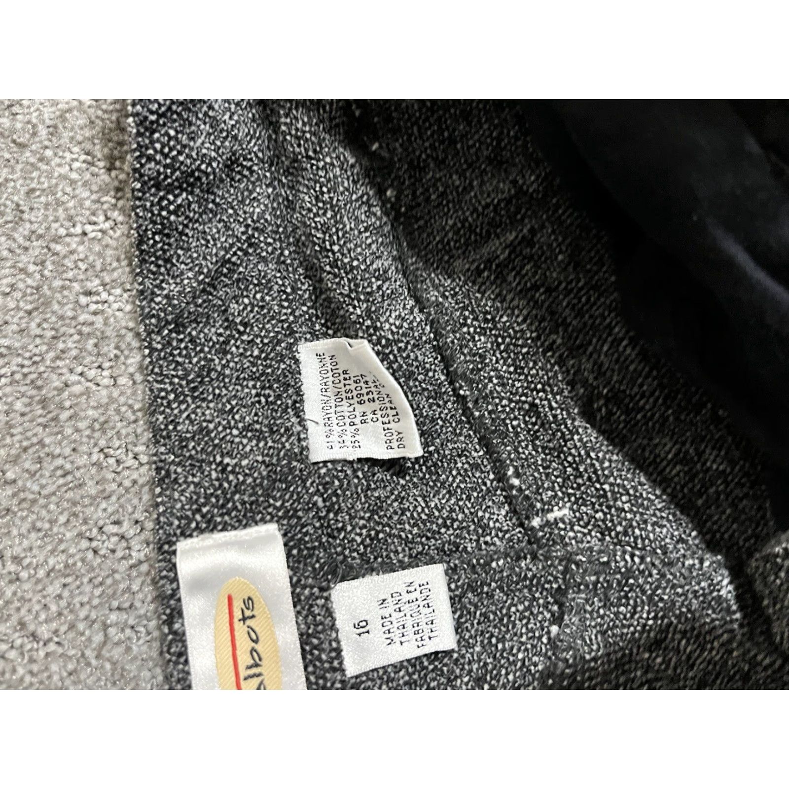 Talbots Talbots Womens Pants Tapered Leg 16 Long Gray Herringbone Career Dress Pants Size 38" / US 16 / IT 52 - 5 Thumbnail