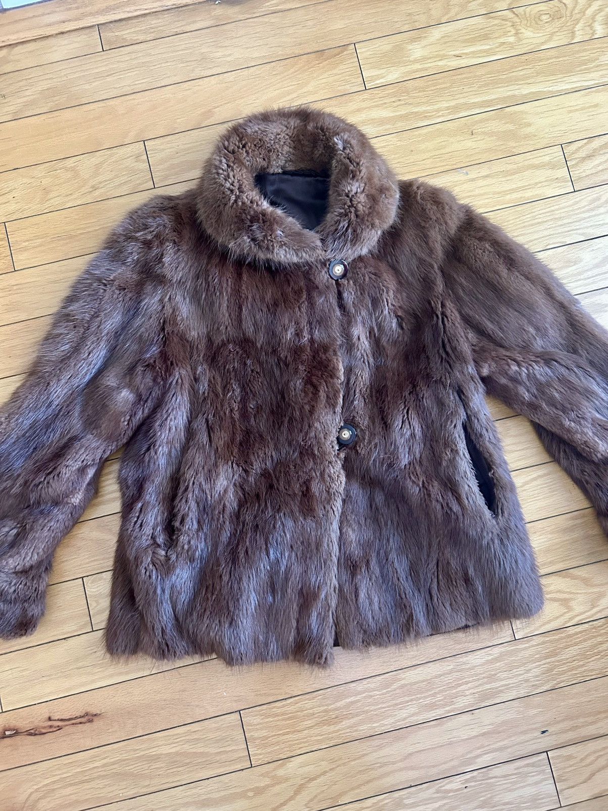 Designer × Vintage Hudson Bay Genuine Fur Coat Size M / US 6-8 / IT 42-44 - 2 Thumbnail