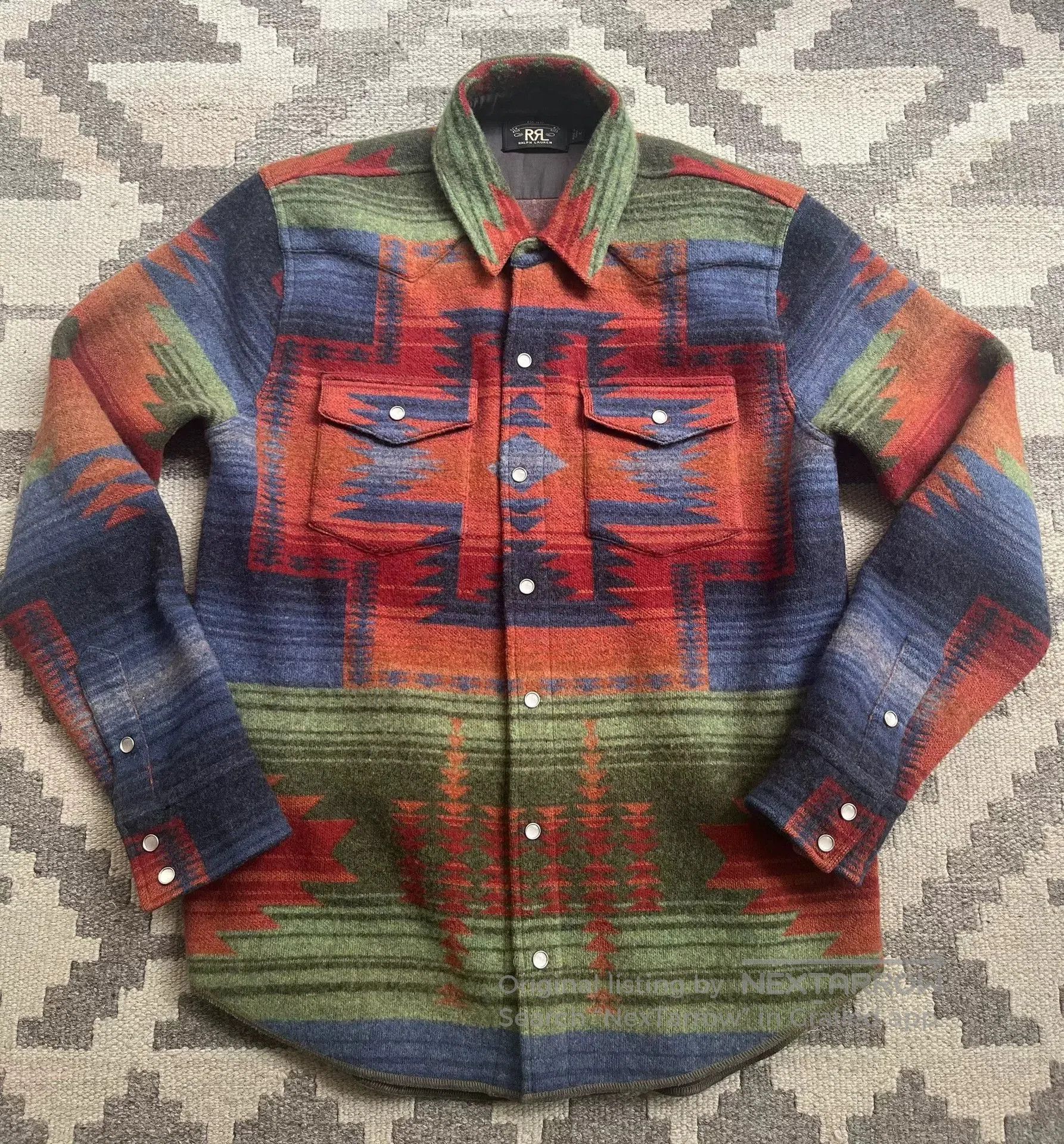 RRL Ralph Lauren Ralph Lauren RRL Wool Southwest Shirt. Size US M / EU 48-50 / 2 - 1 Thumbnail