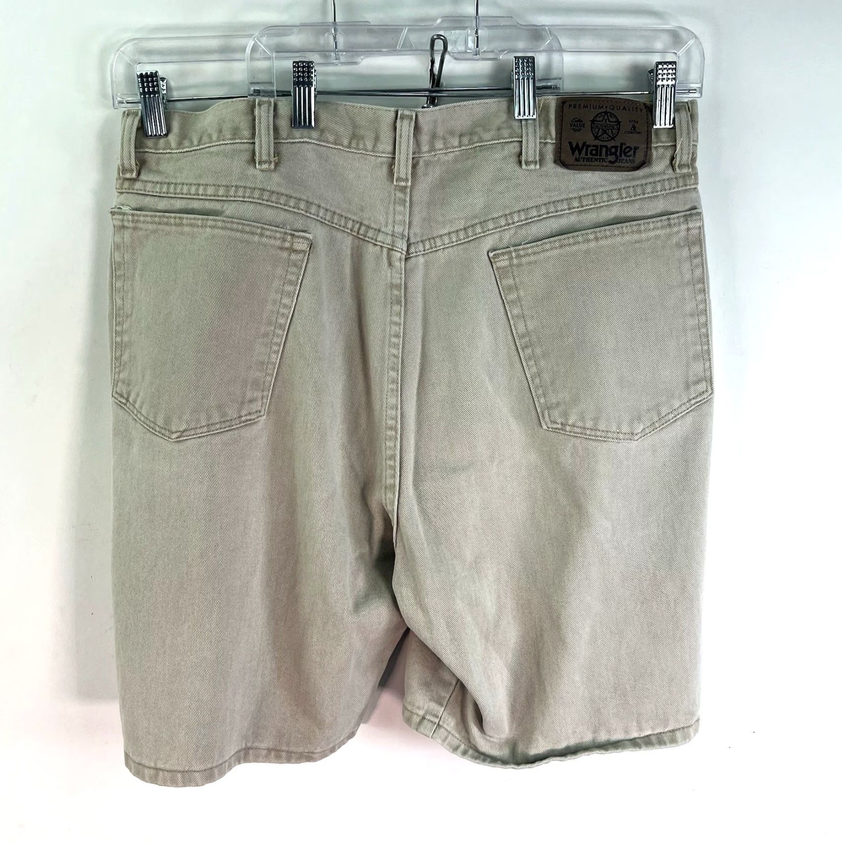 Wrangler VINTAGE Wrangler Shorts Mens 38 Beige Denim 90s Biker 5-Pocket High Rise 9in Inseam Mens Size US 38 / EU 54 - 6 Thumbnail
