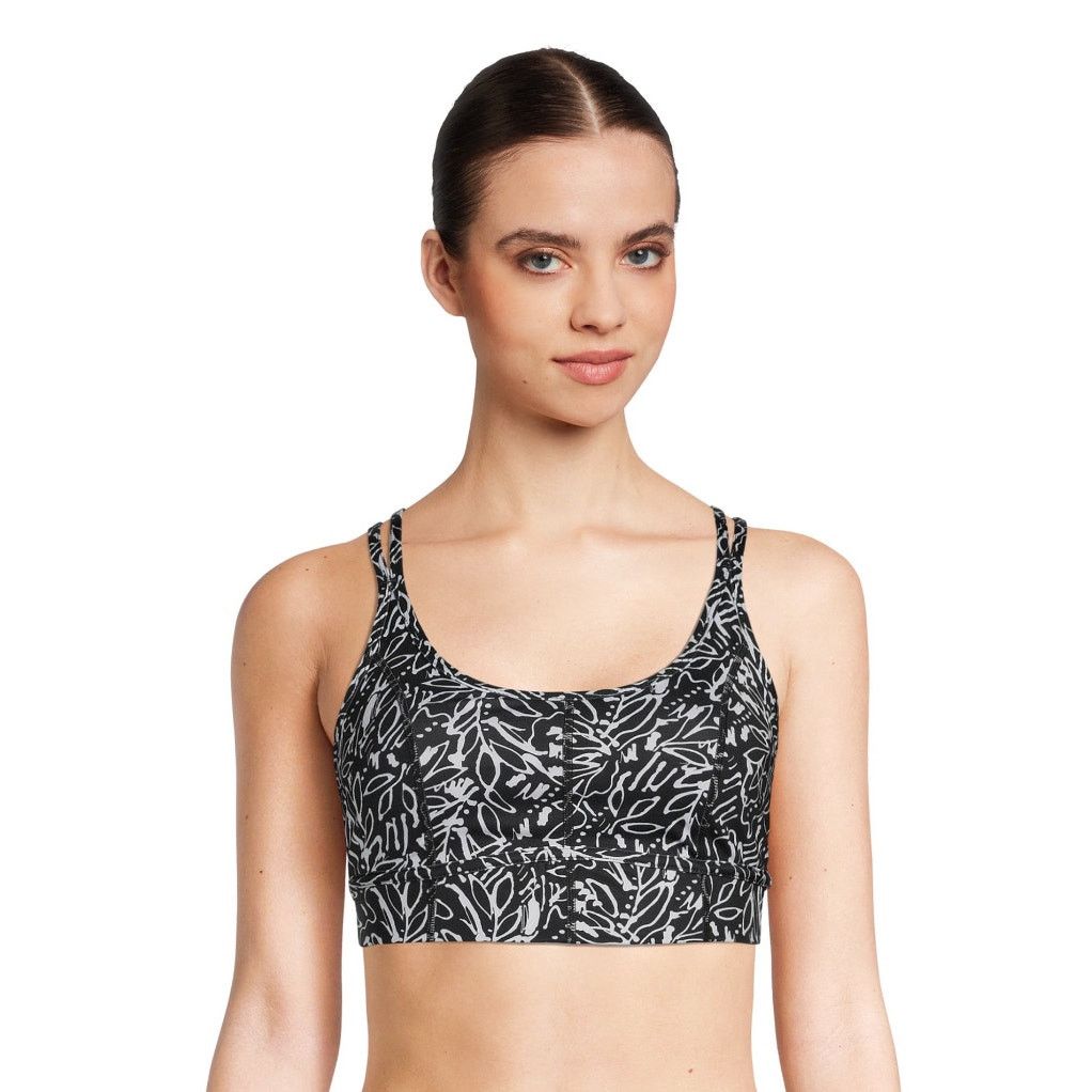 Avia Avia Crisscross Mesh Back Sports Bra Flower Print Low Impact Size S / US 4 / IT 40 - 1 Thumbnail