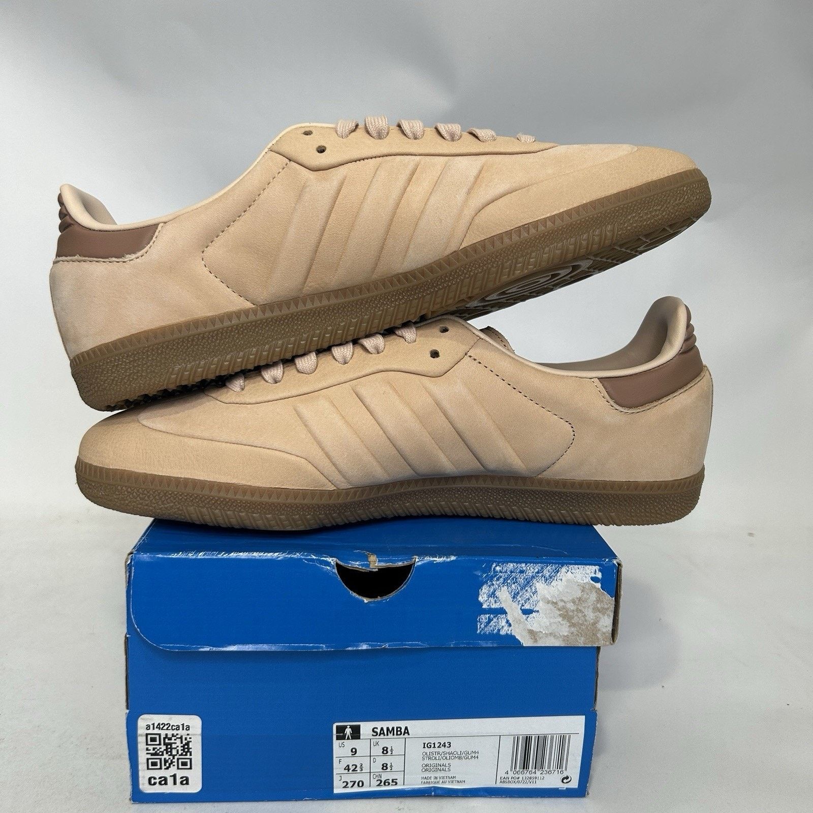 Adidas Adidas Original Samba Shoes “Halo Blush Gum” IG1243 Size US 9 / EU 42 - 3 Thumbnail