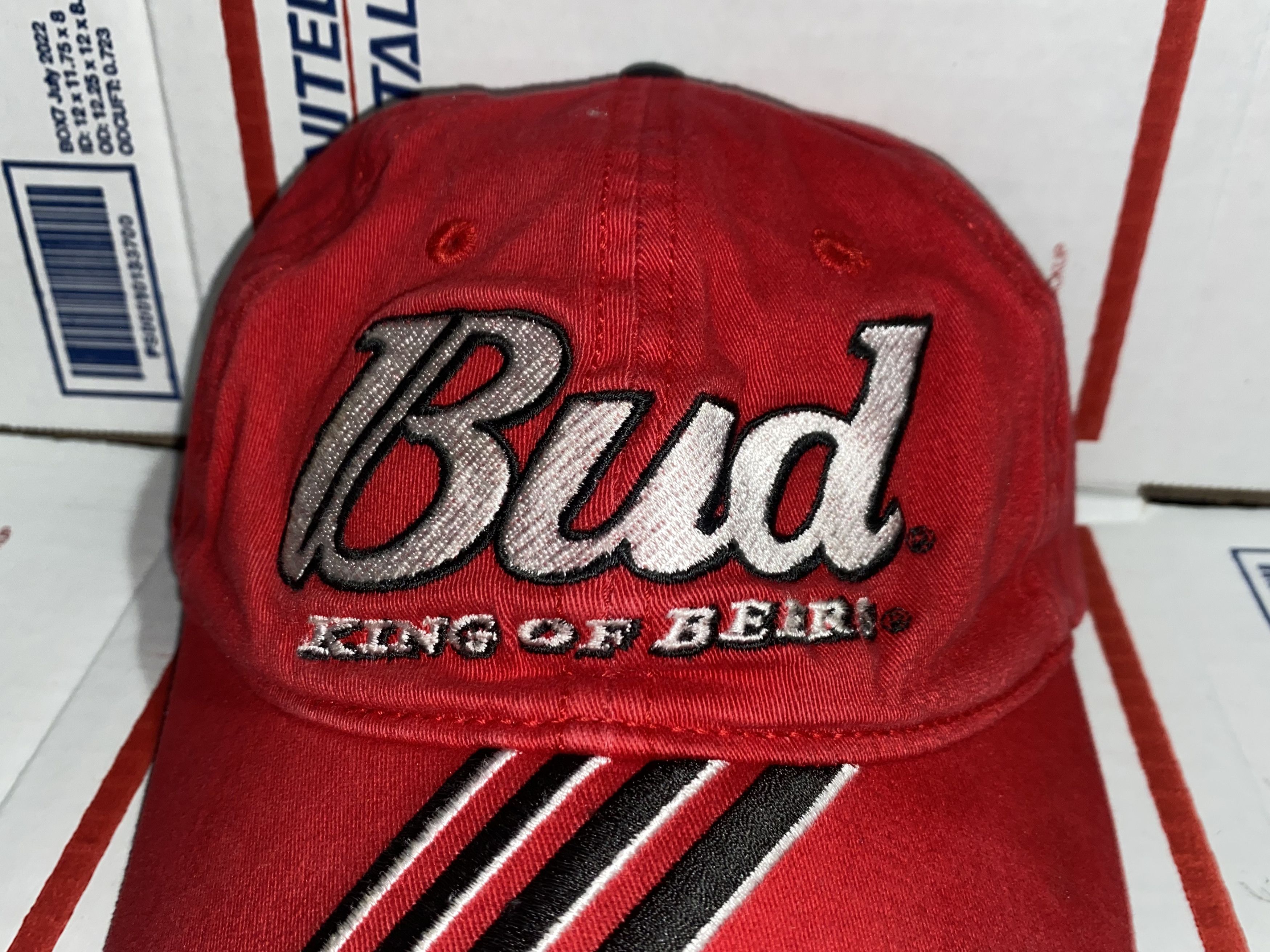Chase Authentics BUD Budweiser King Beers Baseball Cap dad hat Dale Earnhardt Size ONE SIZE - 2 Thumbnail