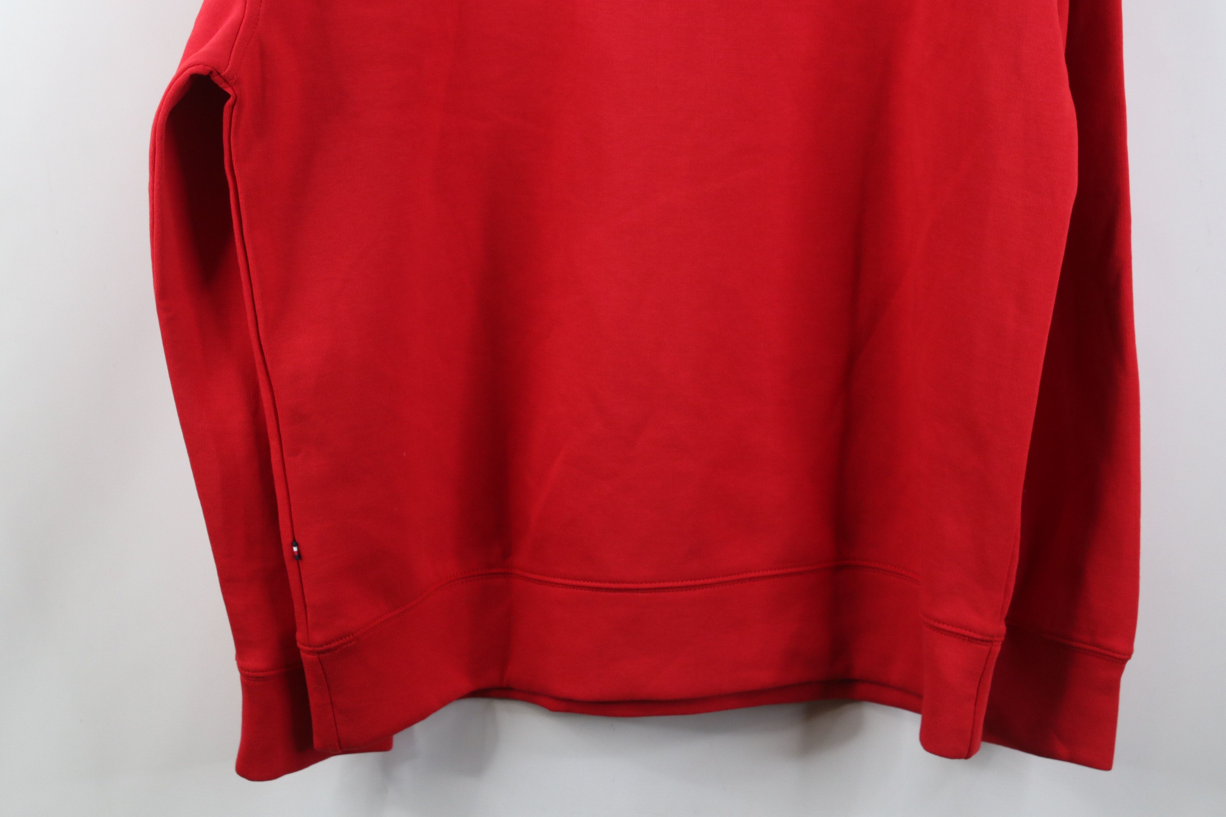 Tommy Hilfiger Deadstock Y2K Tommy Hilfiger Cotton Knit 1/4 Zip Sweater Red Size US L / EU 52-54 / 3 - 16 Thumbnail