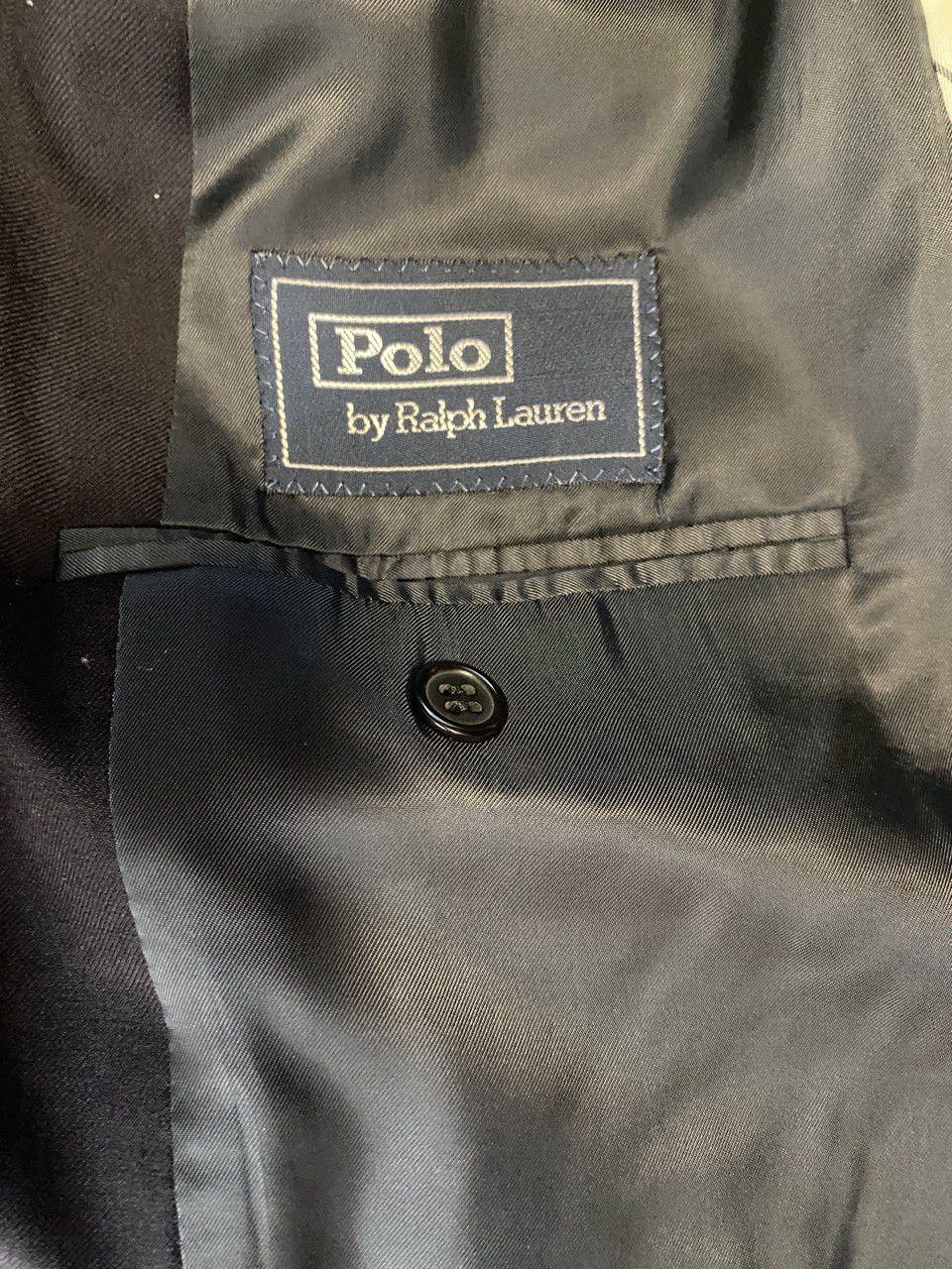 Polo Ralph Lauren Vintage RALPH LAUREN Navy Wool Notch Lapel Sport Coat Size 42L - 4 Thumbnail