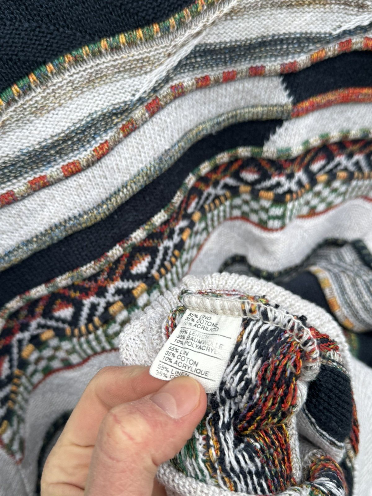Vintage Coogi Style Vintage Point Of Italy Knitted Sweater Size US L / EU 52-54 / 3 - 8 Thumbnail