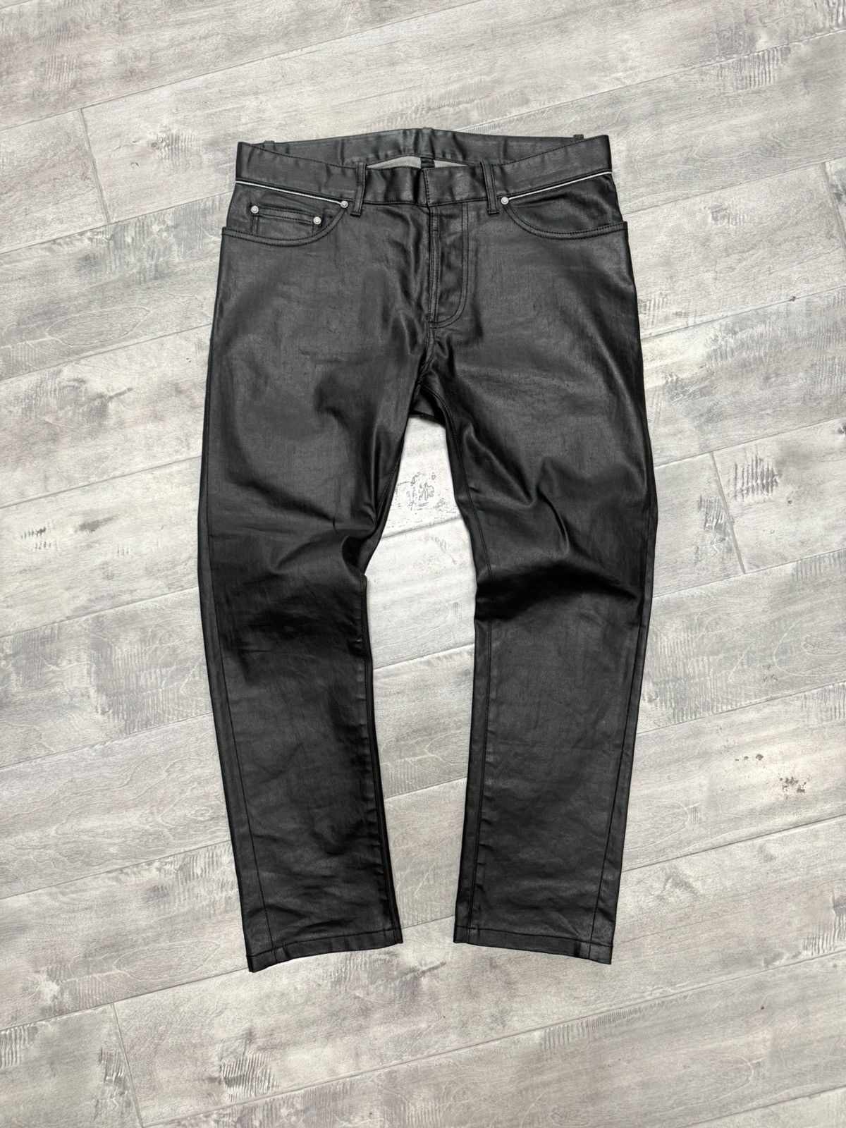 Balenciaga wax leather denim