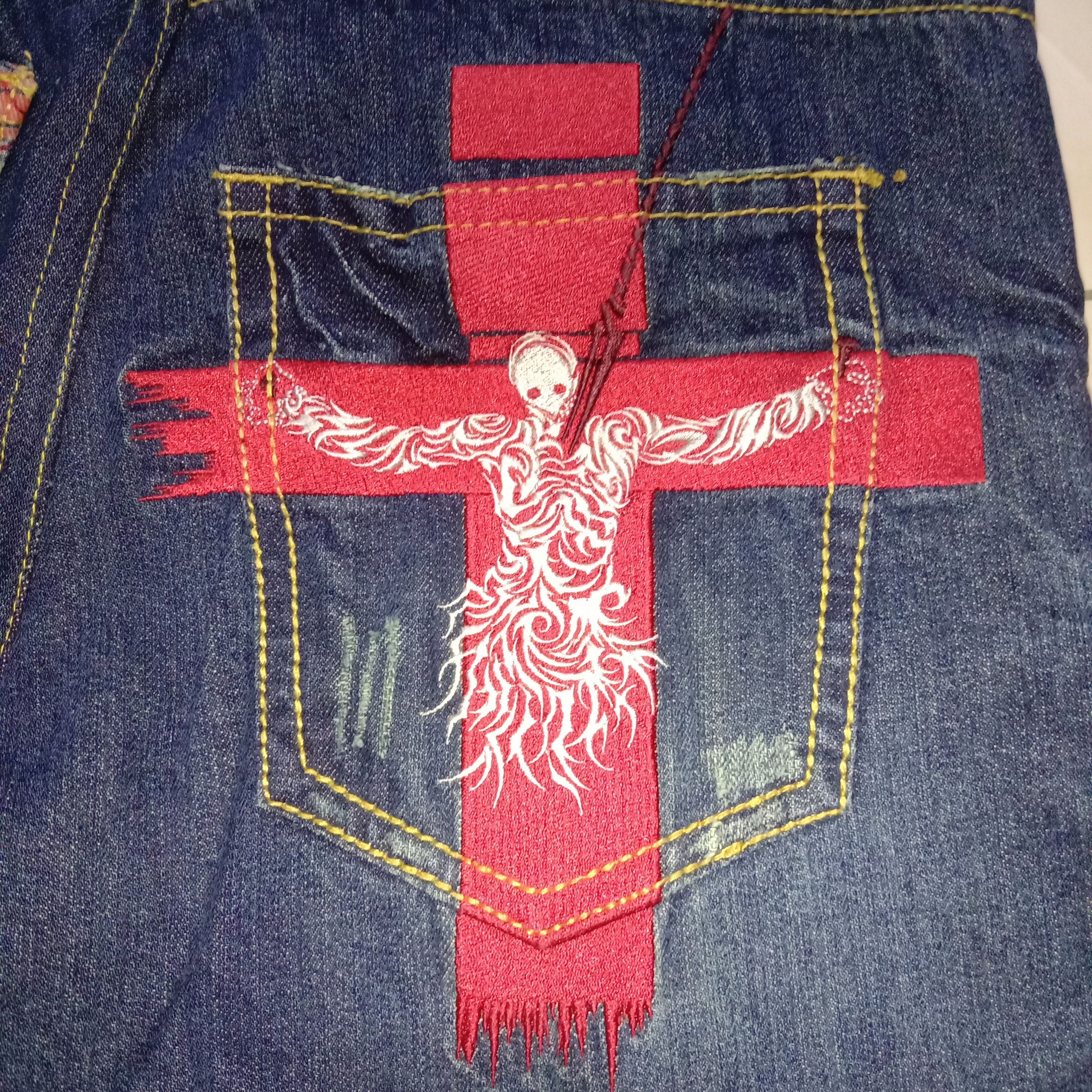 Anime × Cartoon Network × Japanese Brand Jeans Nishiki x Neon Genesis Evangelion Anime Manga Rare 00s Size US 38 / EU 54 - 6 Thumbnail