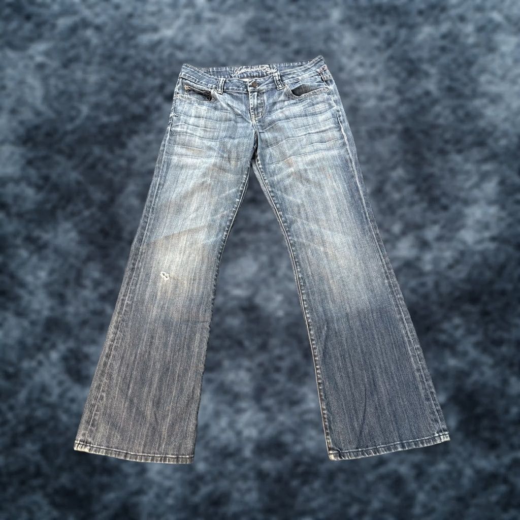 American Eagle Outfitters VINTAGE American Eagle Jeans Womens 30x31 Relaxed Bootcut Medium Wash Whiskered Size 30" / US 8 / IT 44 - 1 Thumbnail