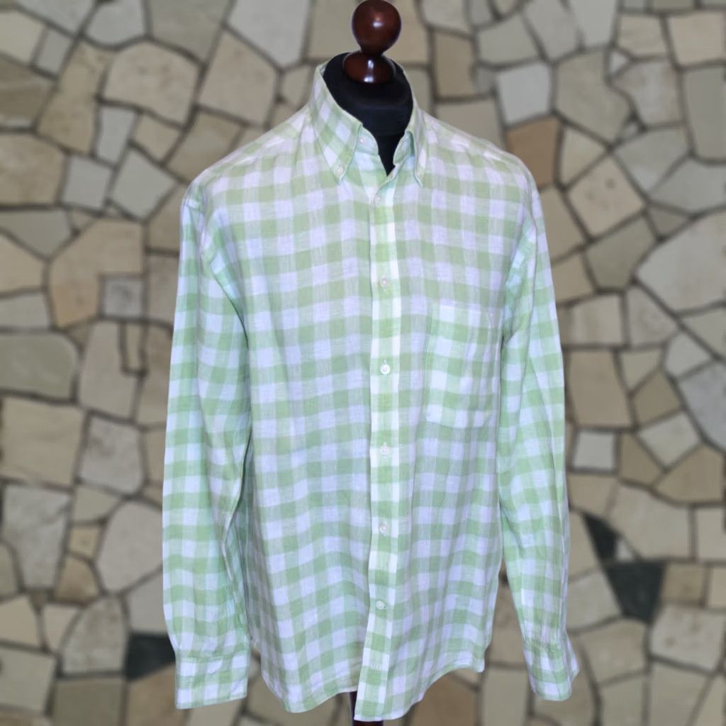 Gant GANT Shirt Mens 100% Linen Regular Fit Size L Multicoloured Button-Up Collared Size US L / EU 52-54 / 3 - 1 Thumbnail