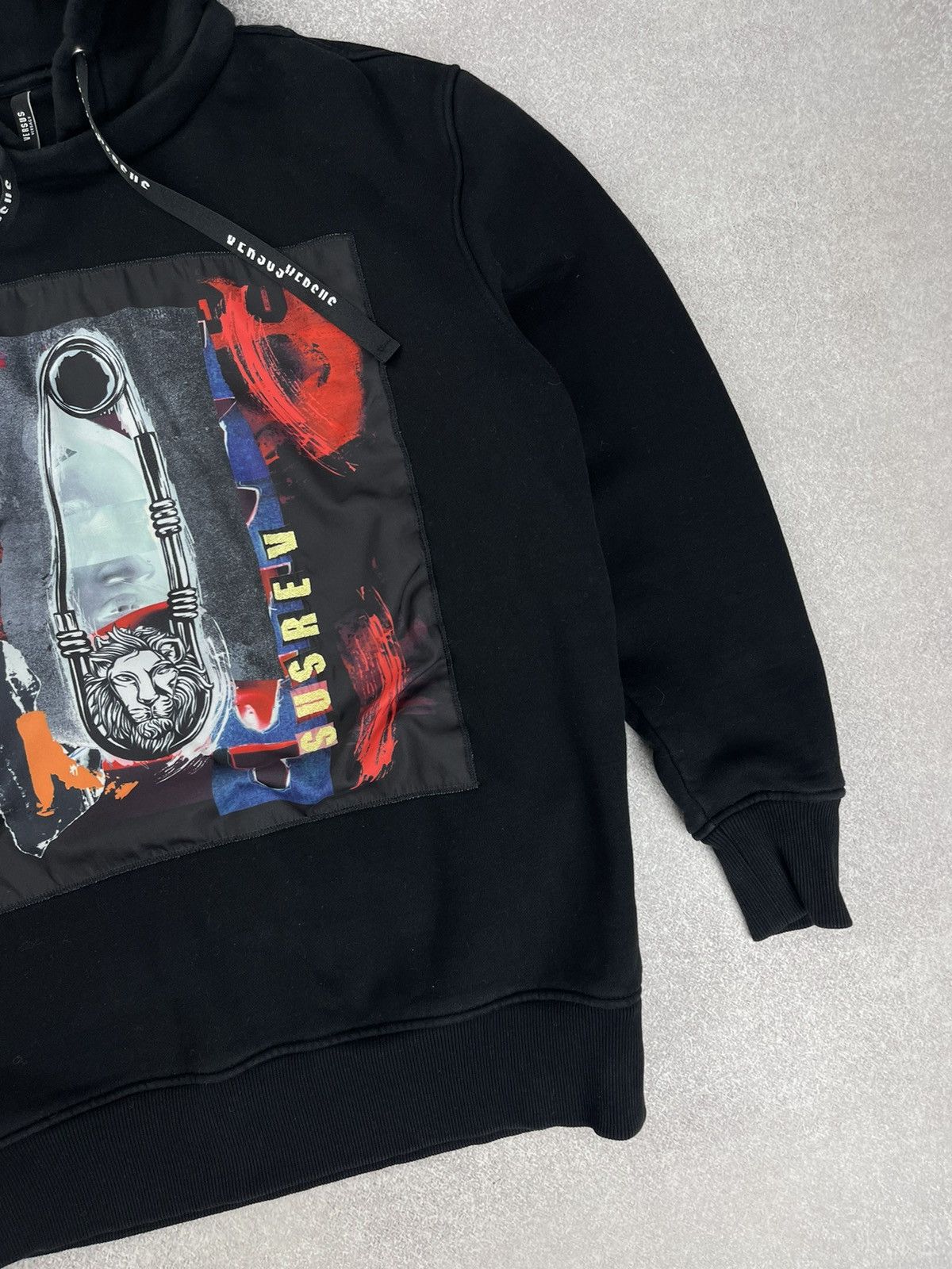Versace × Versus Versace Versus Versace Big Logo Hoodie Black Women’s Size S / US 4 / IT 40 - 2 Thumbnail