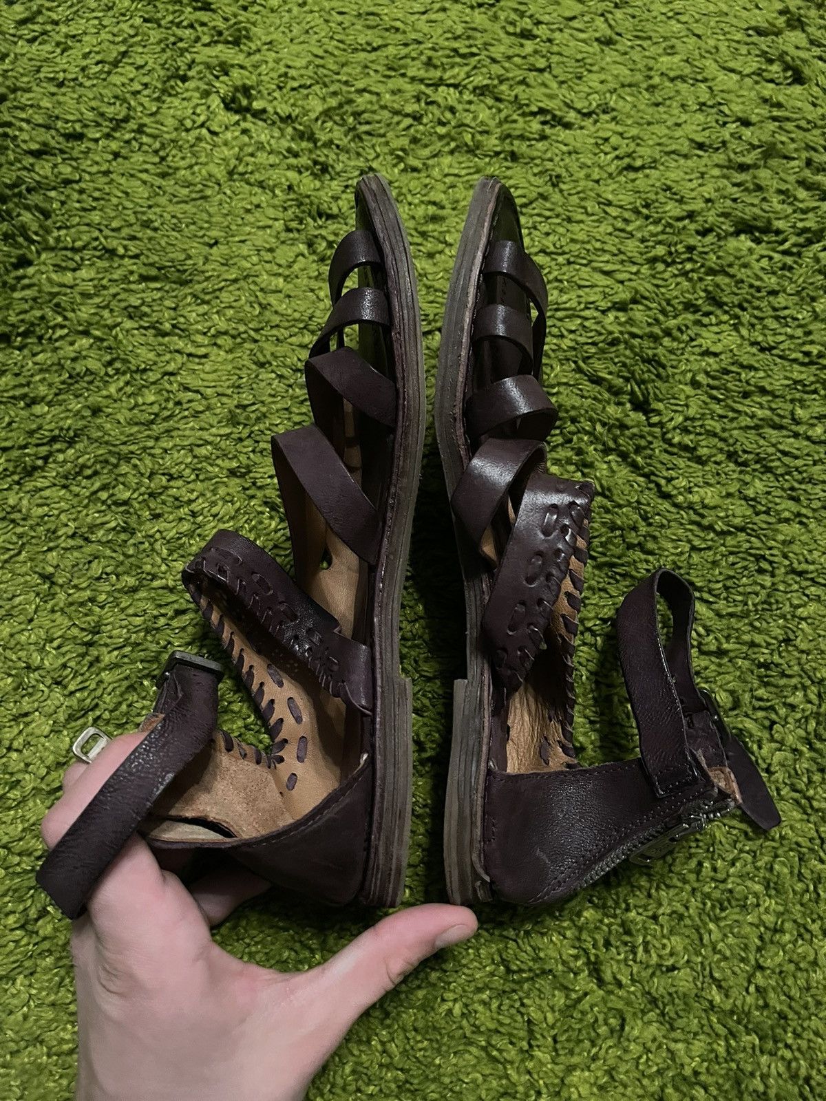 A.S.98 × Designer Airsteps A.S.98 avant garde real leather sandals shoes Size US 9 / IT 39 - 10 Thumbnail