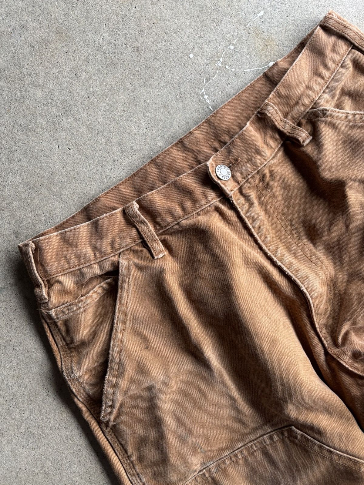 Other Vintage Dakotas Boxy Beige Distressed Double Knee Workpants Size US 32 / EU 48 - 4 Thumbnail