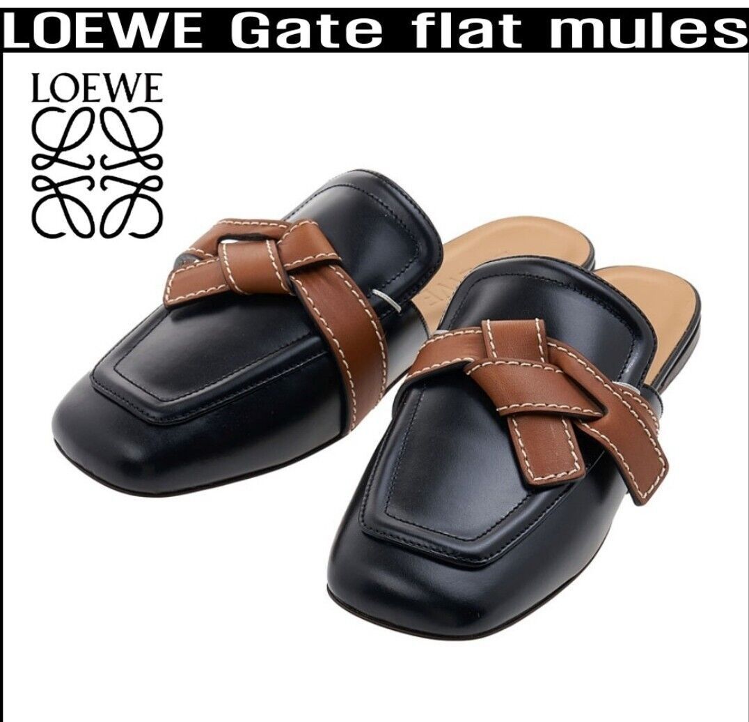 Loewe Loewe Black Gate Belted Leather Mule Size EU 39/US 9 Size US 9 / IT 39 - 1 Thumbnail