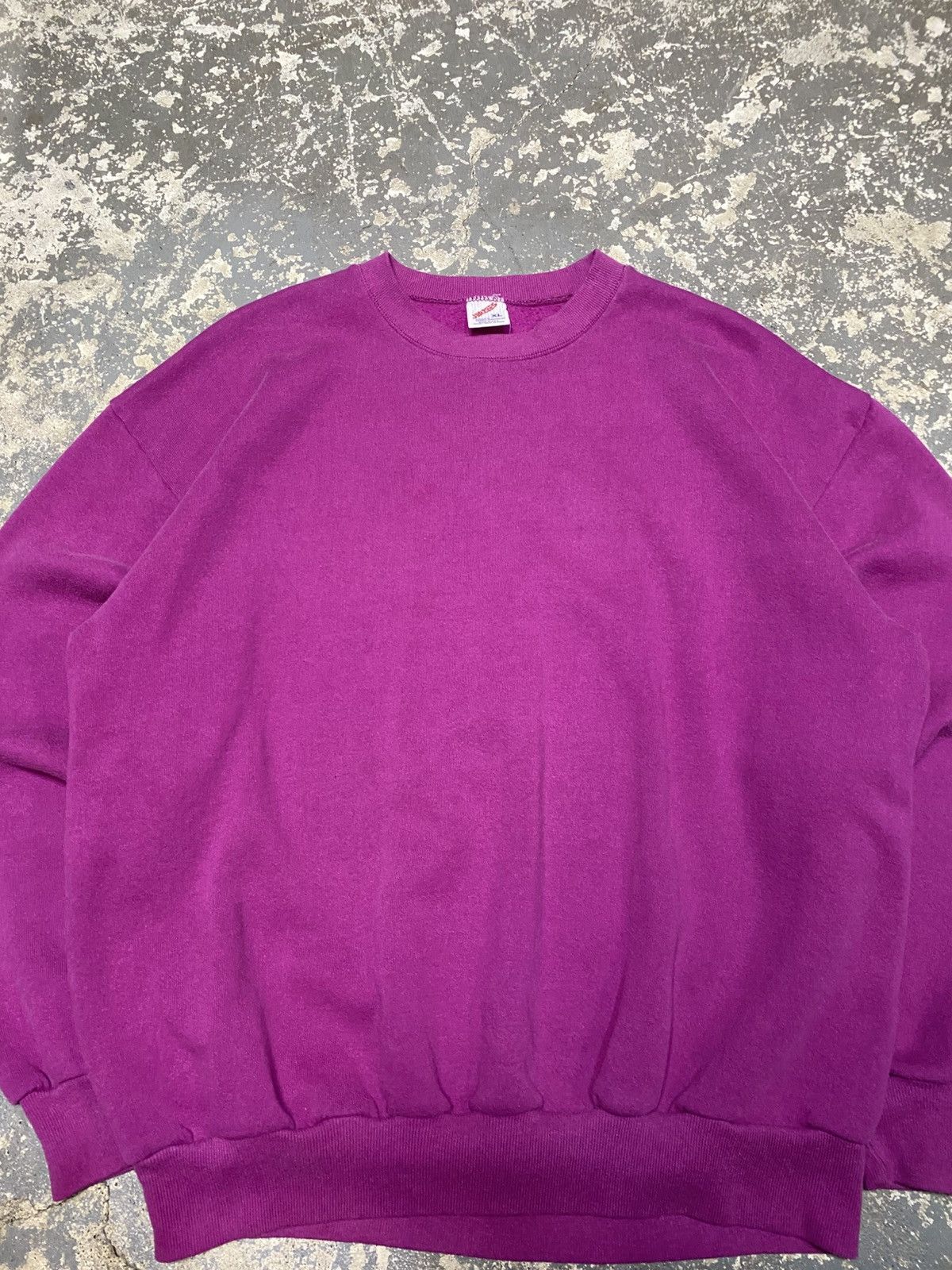 Vintage Vintage Purple Jerzees Blank Pullover Crewneck Sweatshirt Size US XL / EU 56 / 4 - 3 Thumbnail