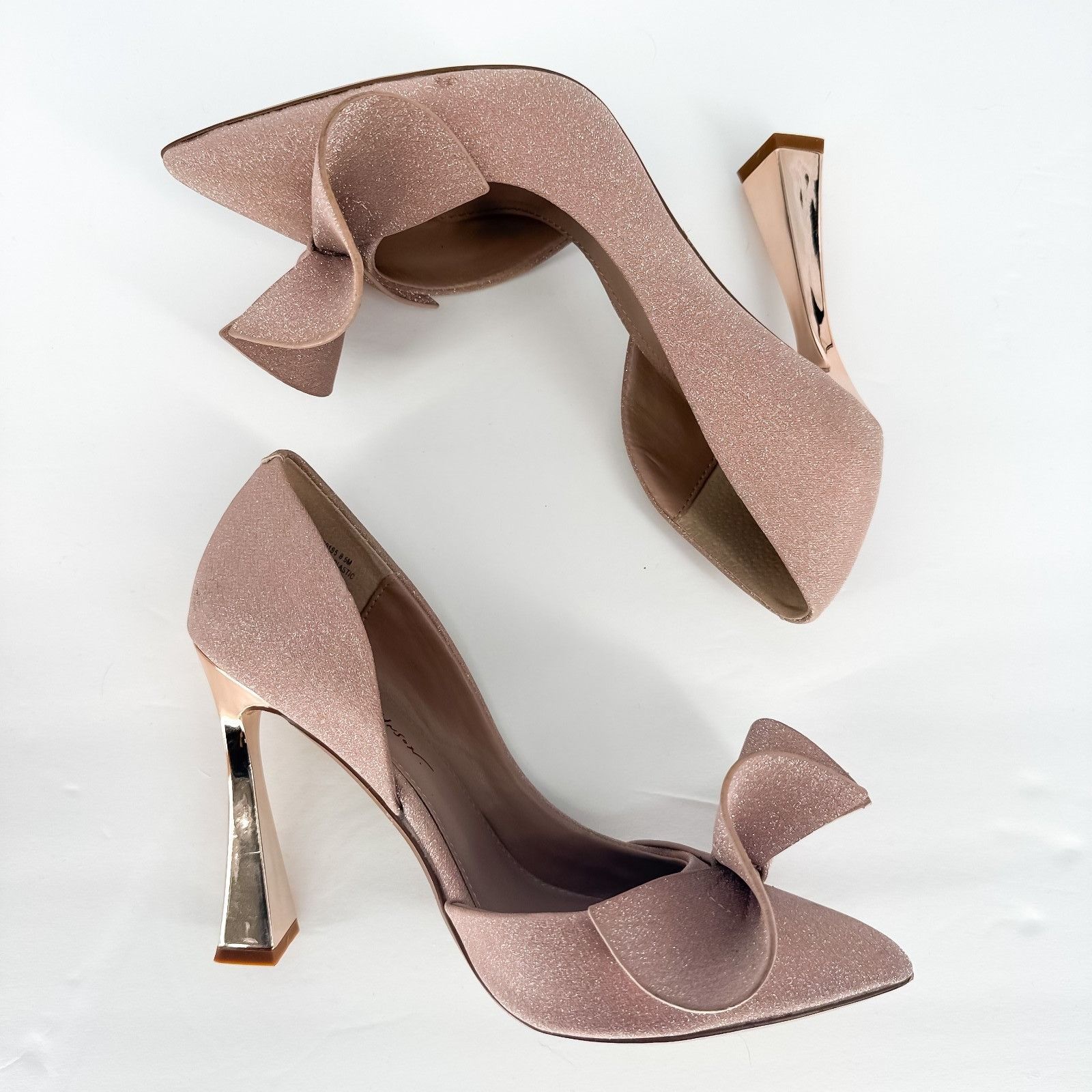 Betsey Johnson Betsey Johnson Nobble Metallic Pumps Champagne Bow Heels Wom Size US 8.5 / IT 38.5 - 8 Thumbnail