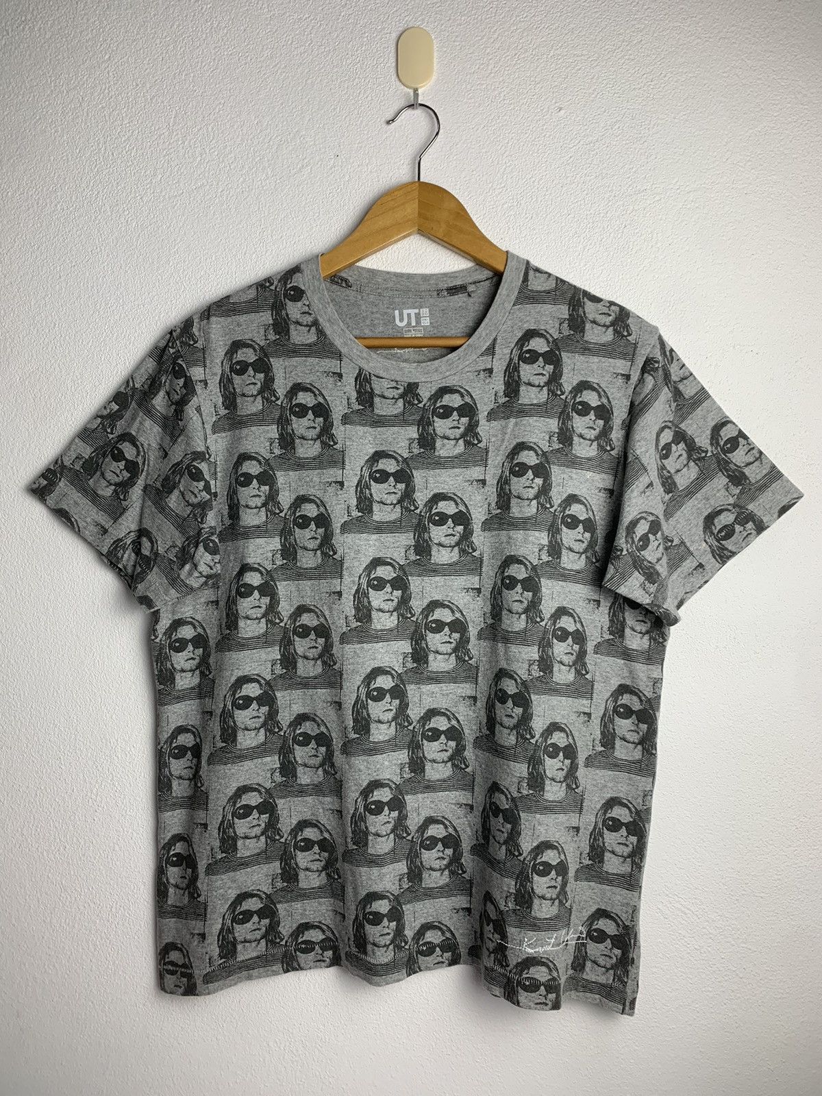 Band Tees × Nirvana × Uniqlo Uniqlo x Nirvana Kurt Cobain All Over Print Tee Size US S / EU 44-46 / 1 - 1 Thumbnail