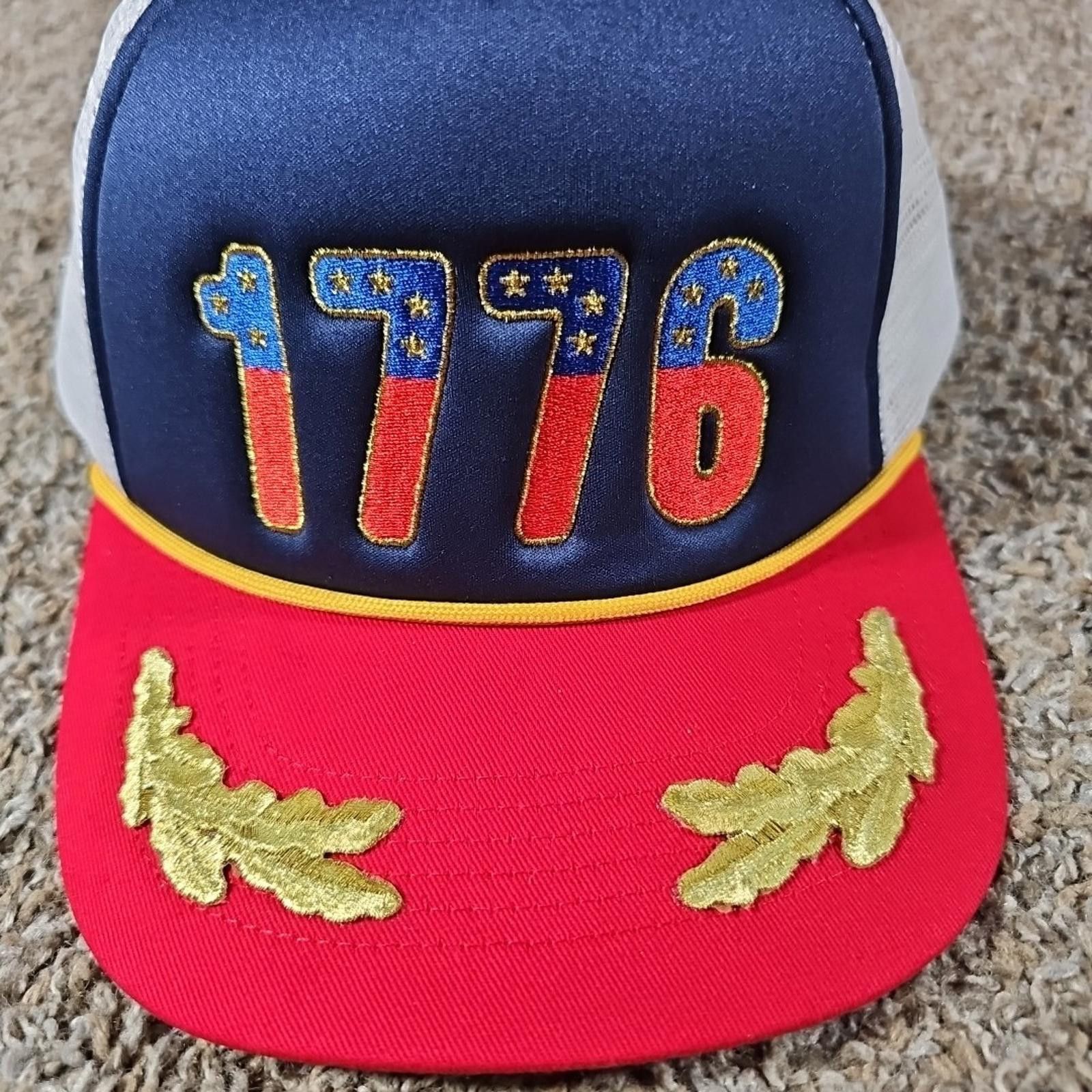 Calibrate Patriotic 1776 4th Of July Hat Adult SnapBack Trucker Mesh Size ONE SIZE - 2 Thumbnail