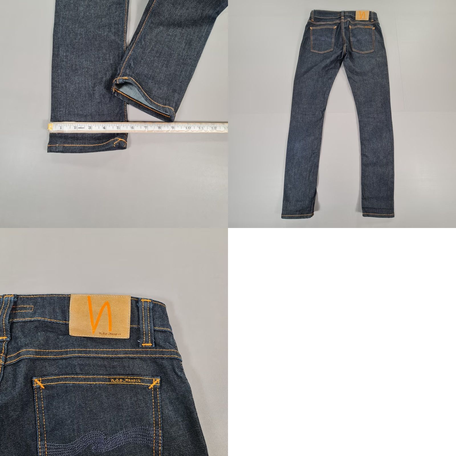 Denime Nudie Jeans Blue Slim Stretch Denim Zip Fly W32 L32 Skinny Men Regular Size 32 5-Pocket Design Clothing Mens Size US 32 / EU 48 - 8 Thumbnail