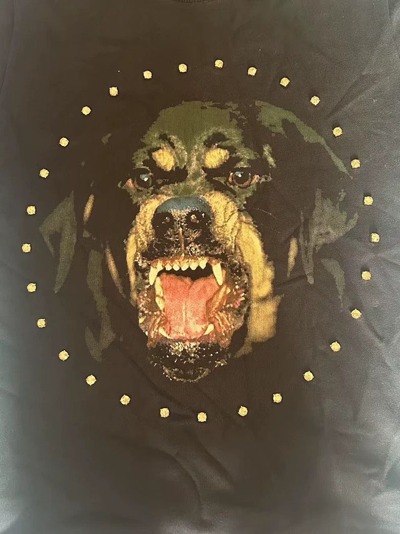 Givenchy Givenchy Diamond-Encrusted Dog Head Heavy T-Shirt Short Sl Size US XS / EU 42 / 0 - 3 Thumbnail